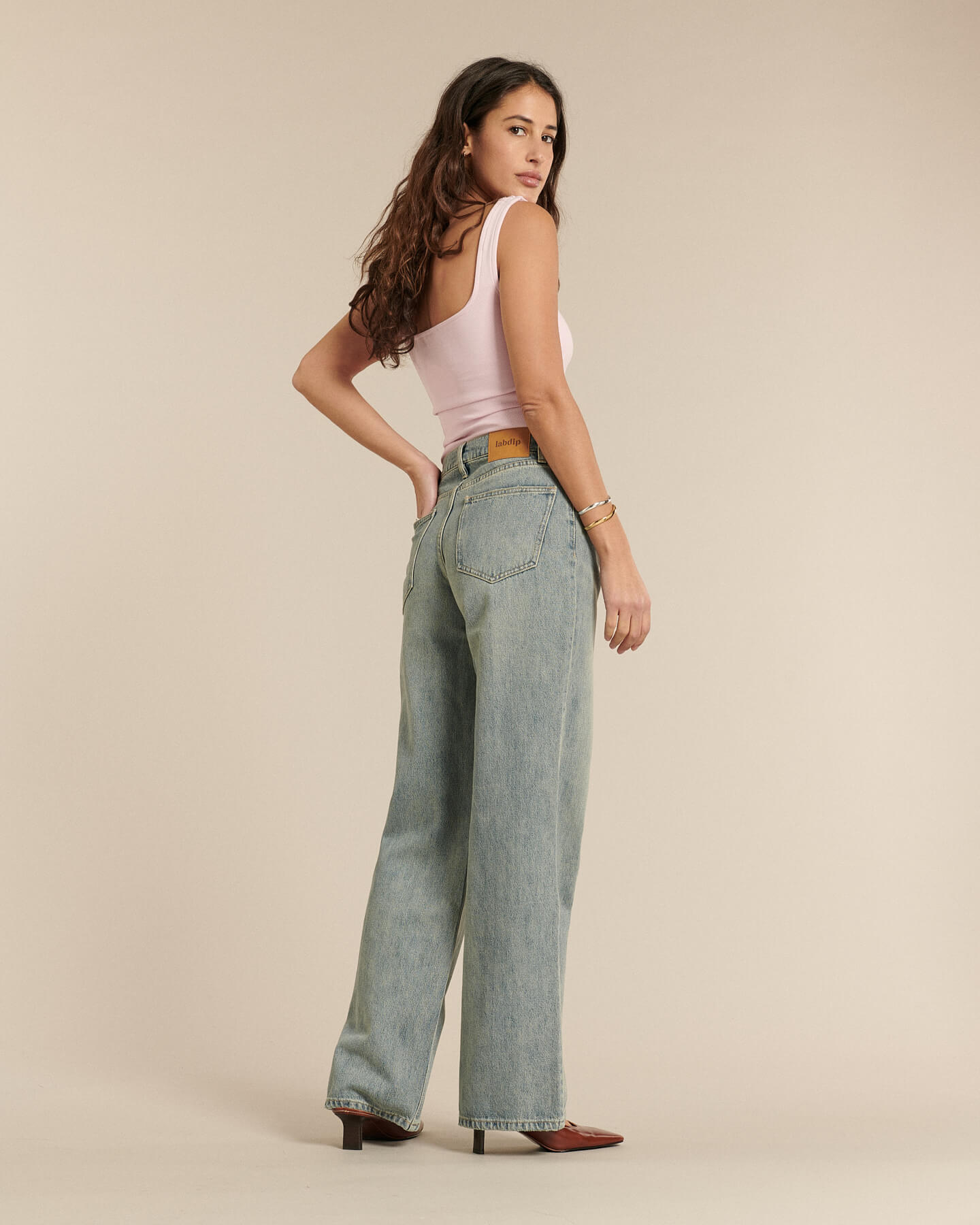 Labdip Joie jean large bleu dirty 100% coton 12,5 oz