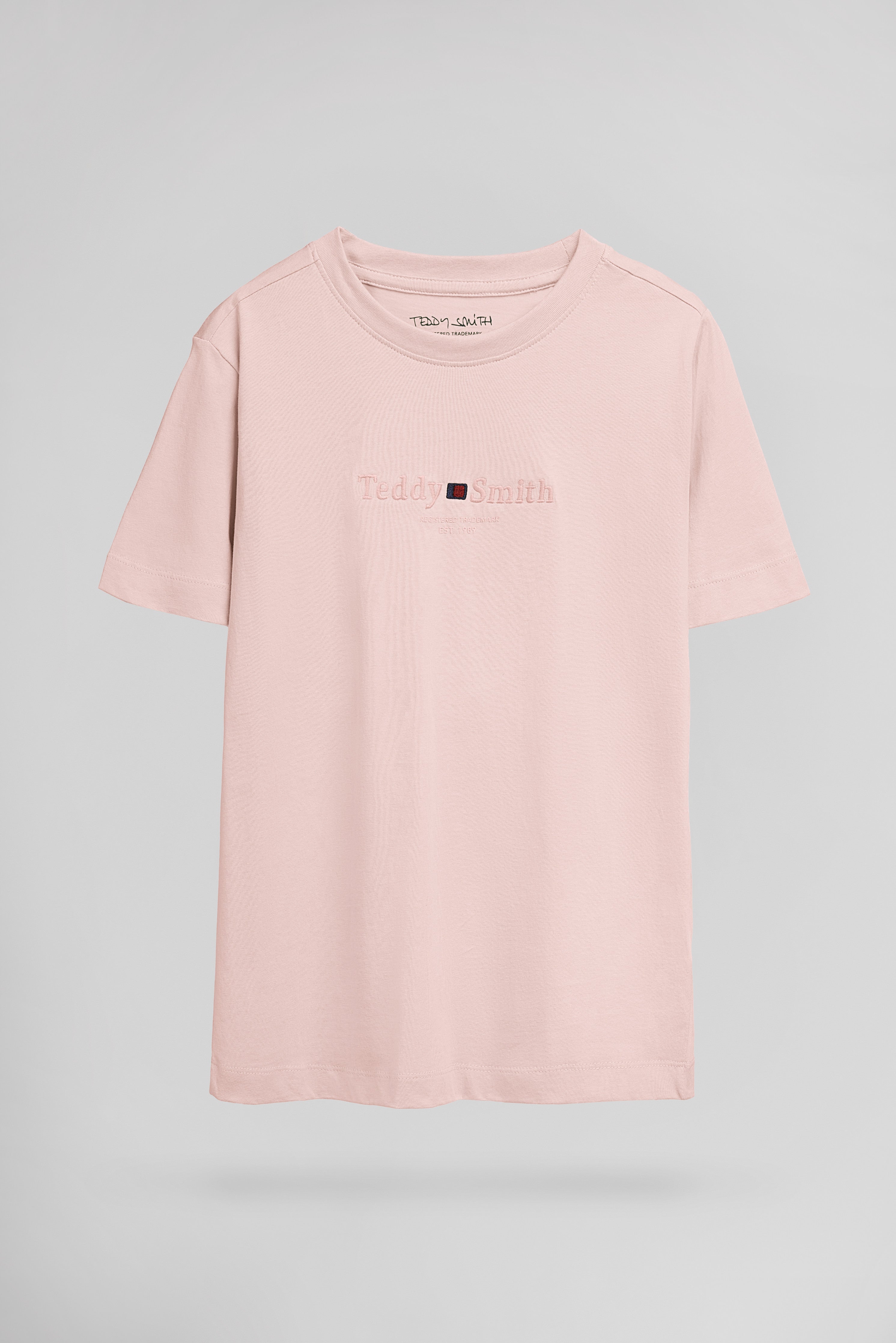 Teddy Smith T-Jim Mc Jr t-shirt rose pastel coton