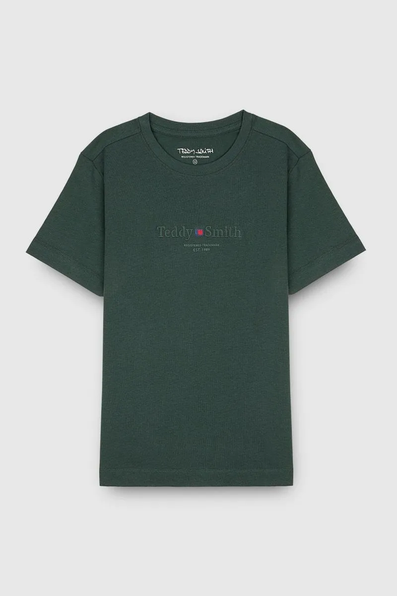 Teddy Smith T-Jim MC t-shirt garçon vert coton