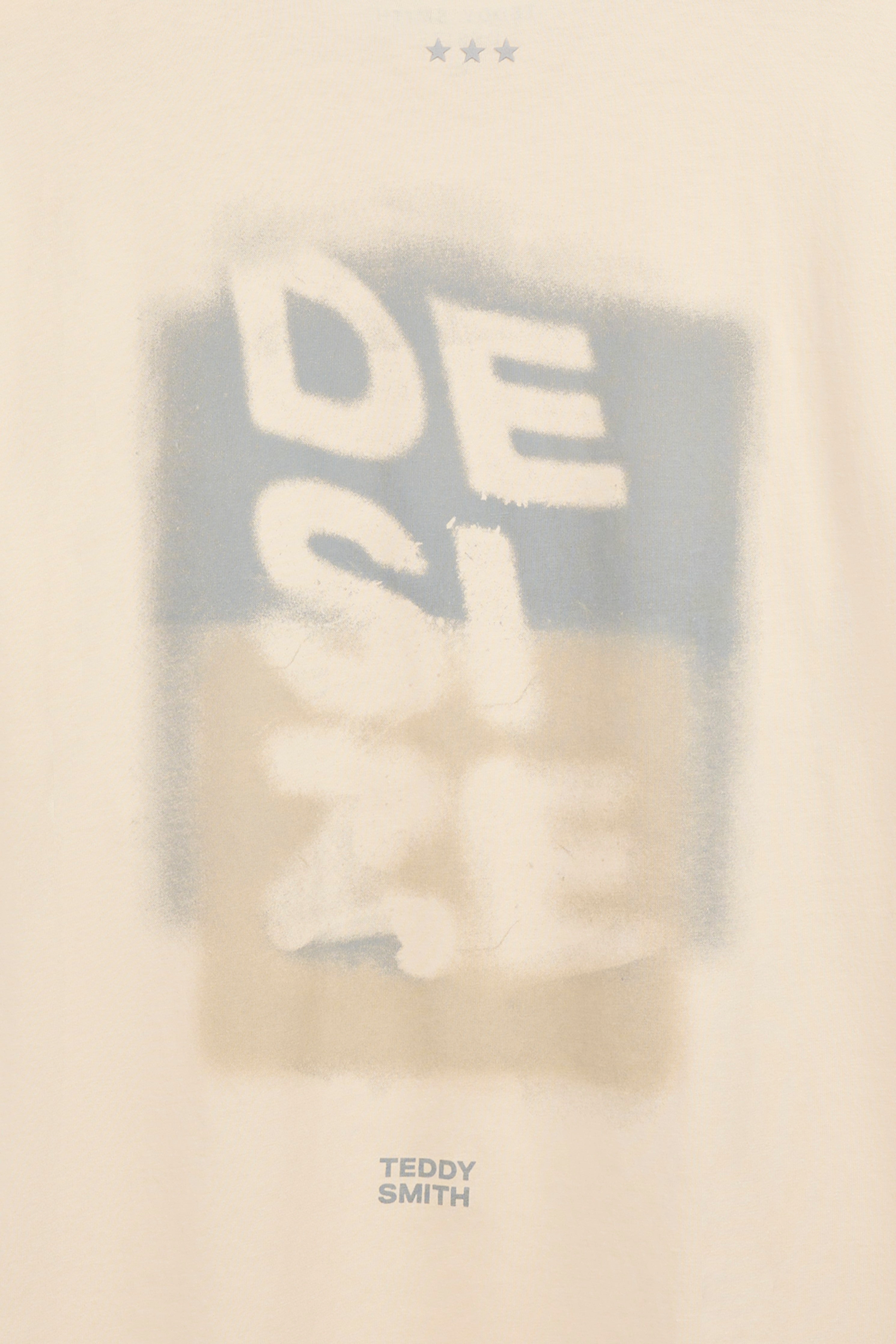 Teddy Smith T-Wall MC t-shirt homme cream ample coton