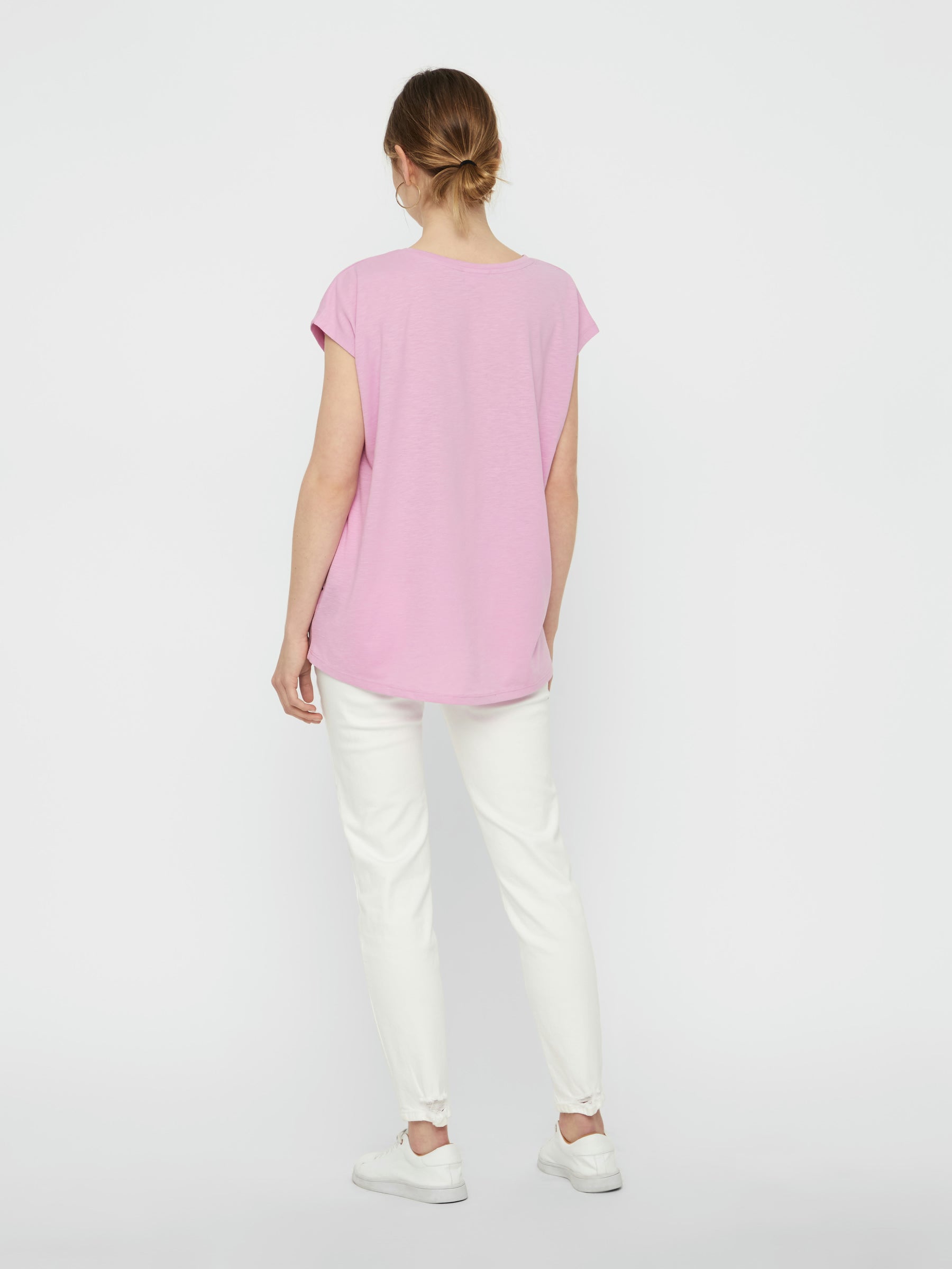 Noisy May t-shirt oversize col rond dos long