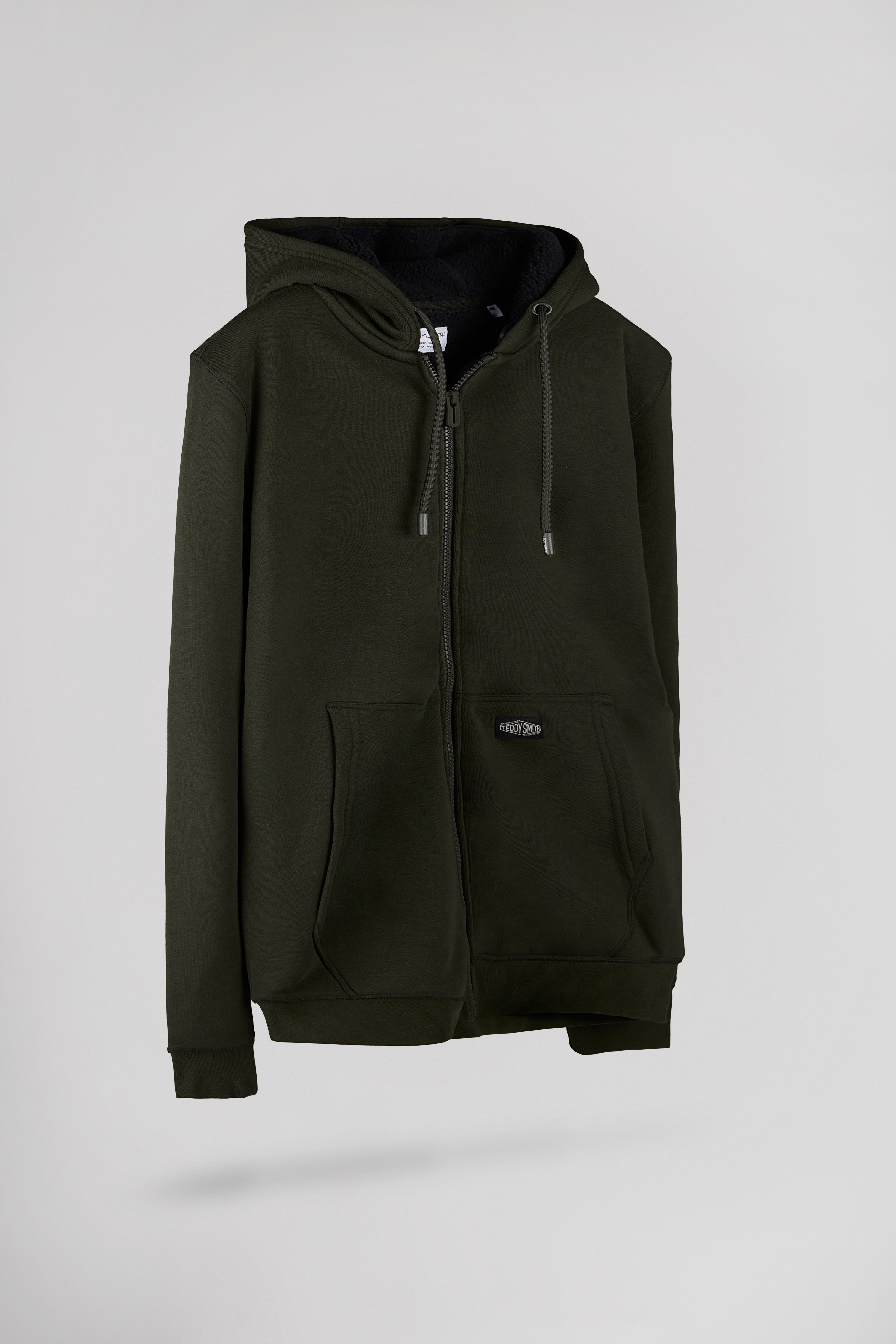 Teddy Smith G-Ony Hoody Zip gilet kaki sherpa homme