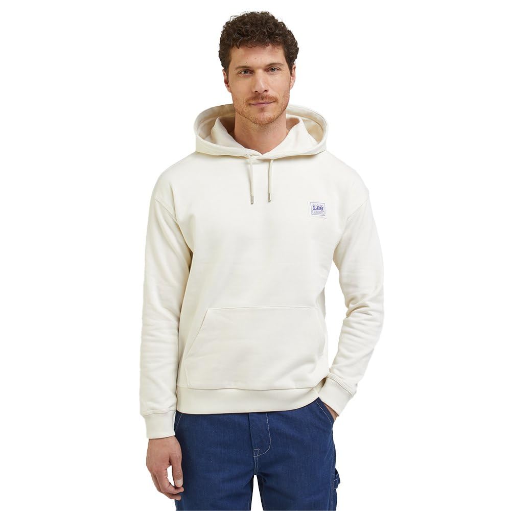 Lee Ww Sweat à Capuche Homme Écru XS Molleton
