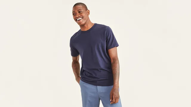 Dockers Original Tee Slim Fit t-shirt bleu coton