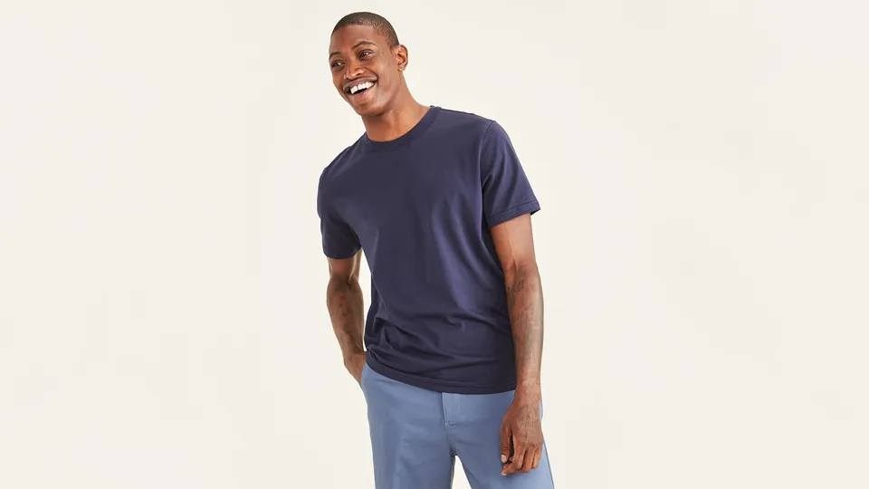 Dockers Original Tee Slim Fit t-shirt bleu coton