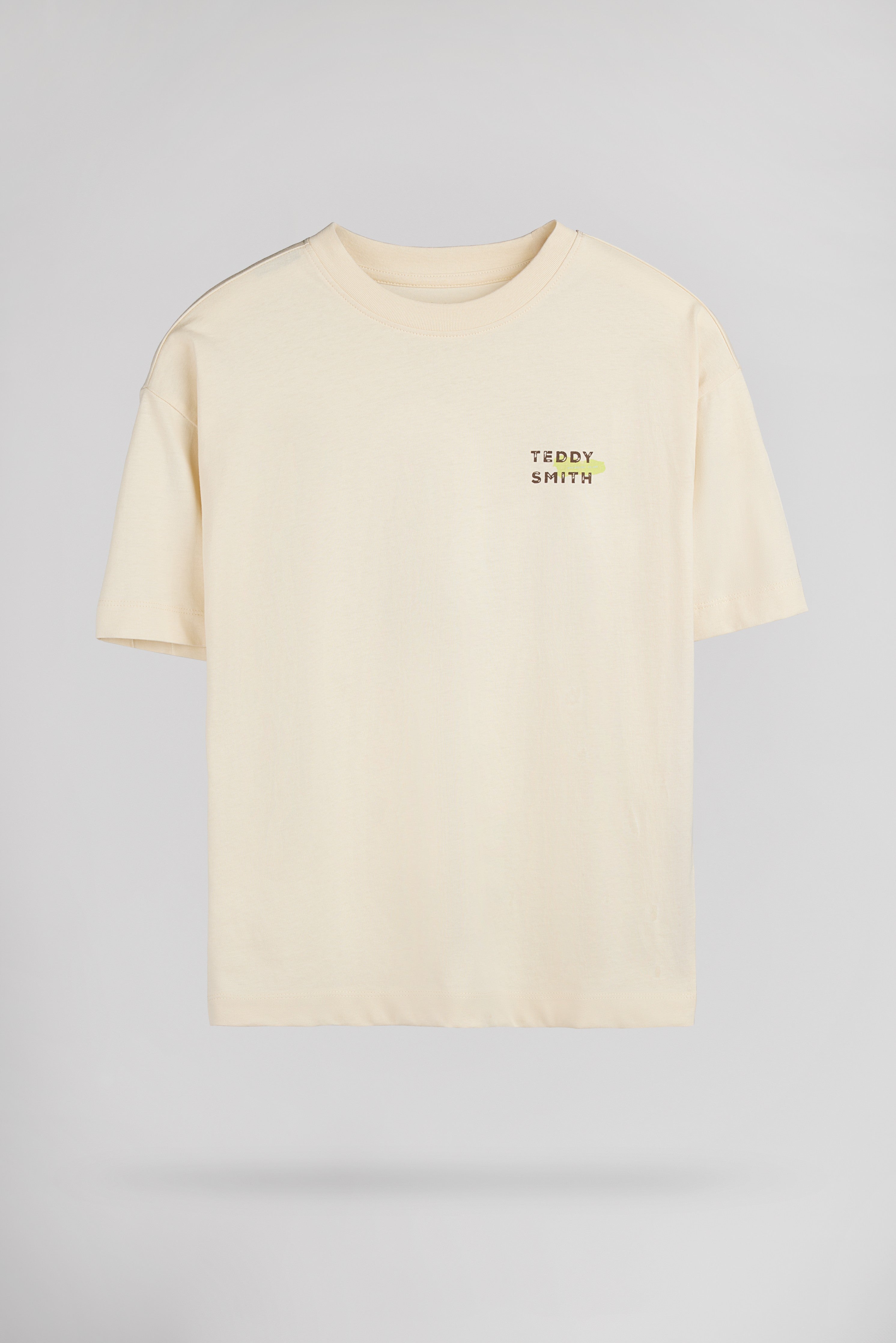 Teddy Smith T-Raymond t-shirt enfant cream coton