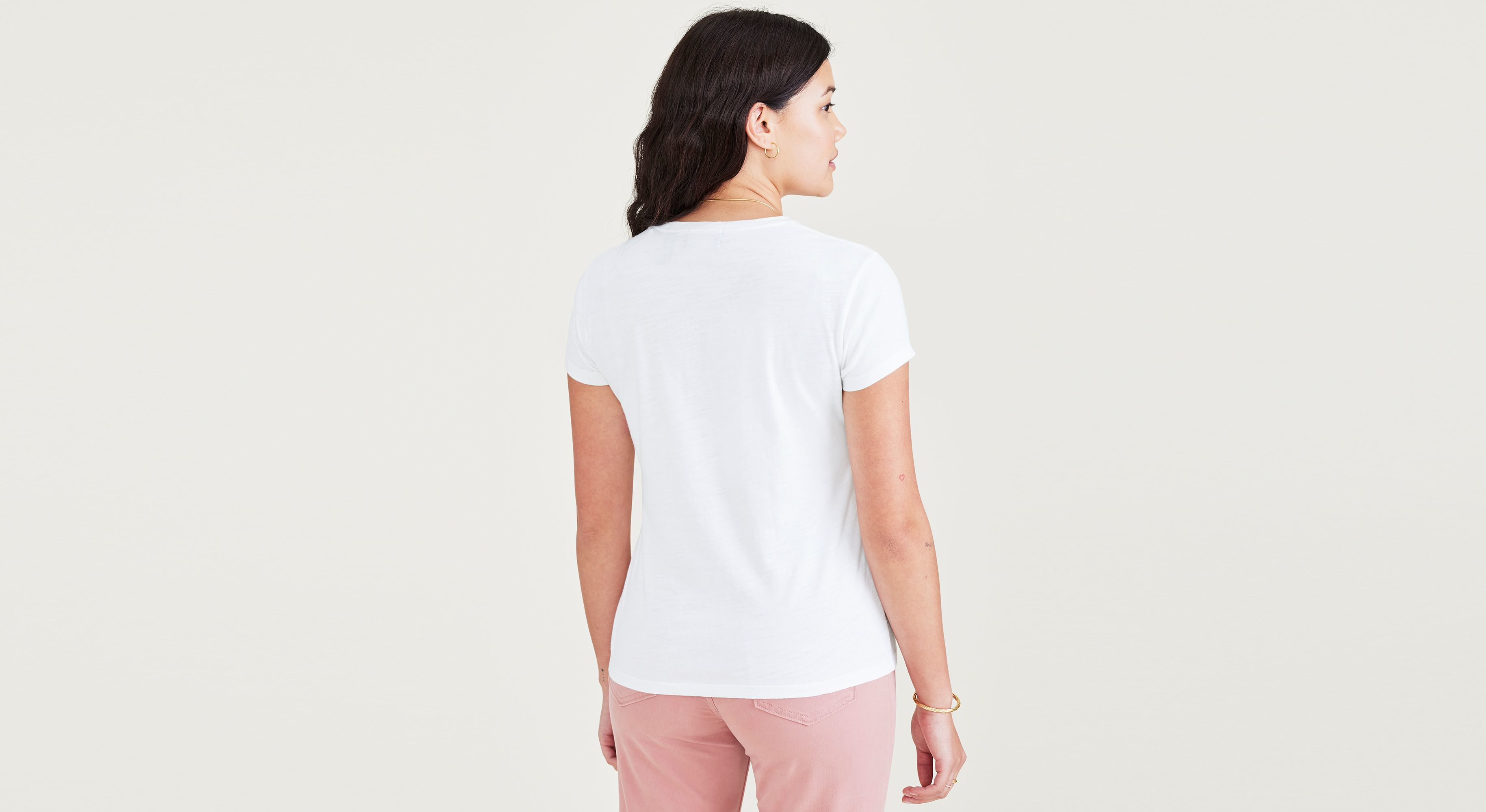 Dockers t-shirt femme graphic slim blanc recyclé