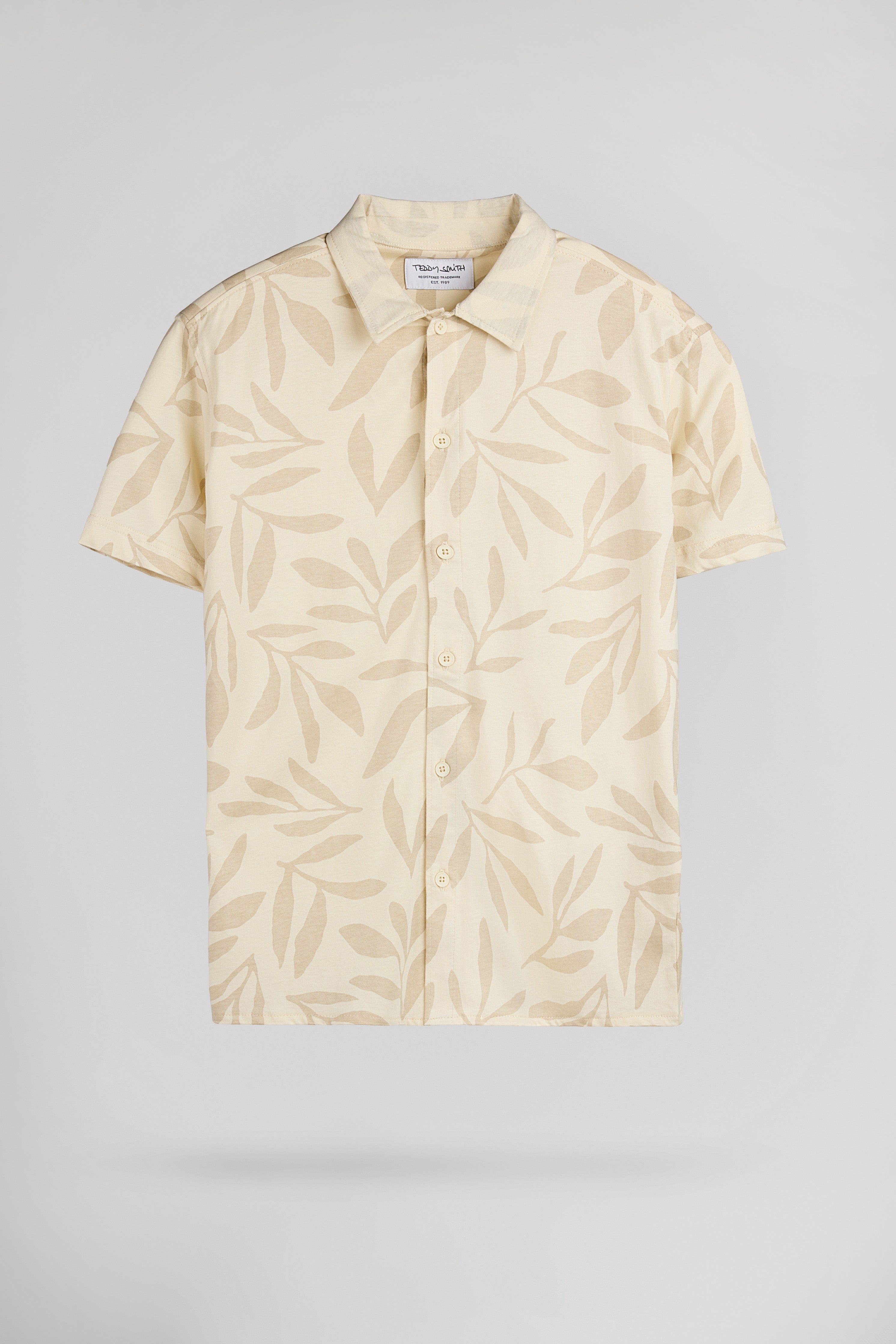 Teddy Smith C-Aresk MC JR chemise garçon cream floral