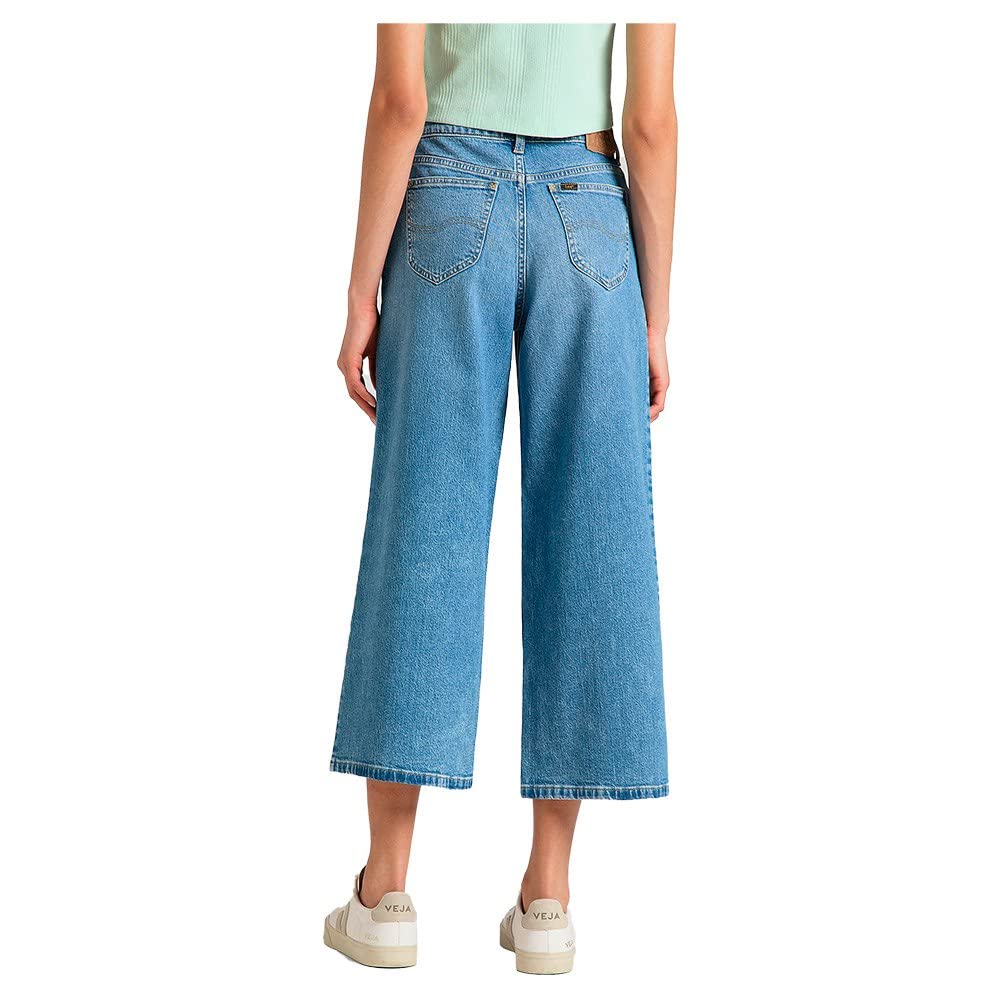 Lee Jody Straight Crop Jean Femme Bleu Borrowed