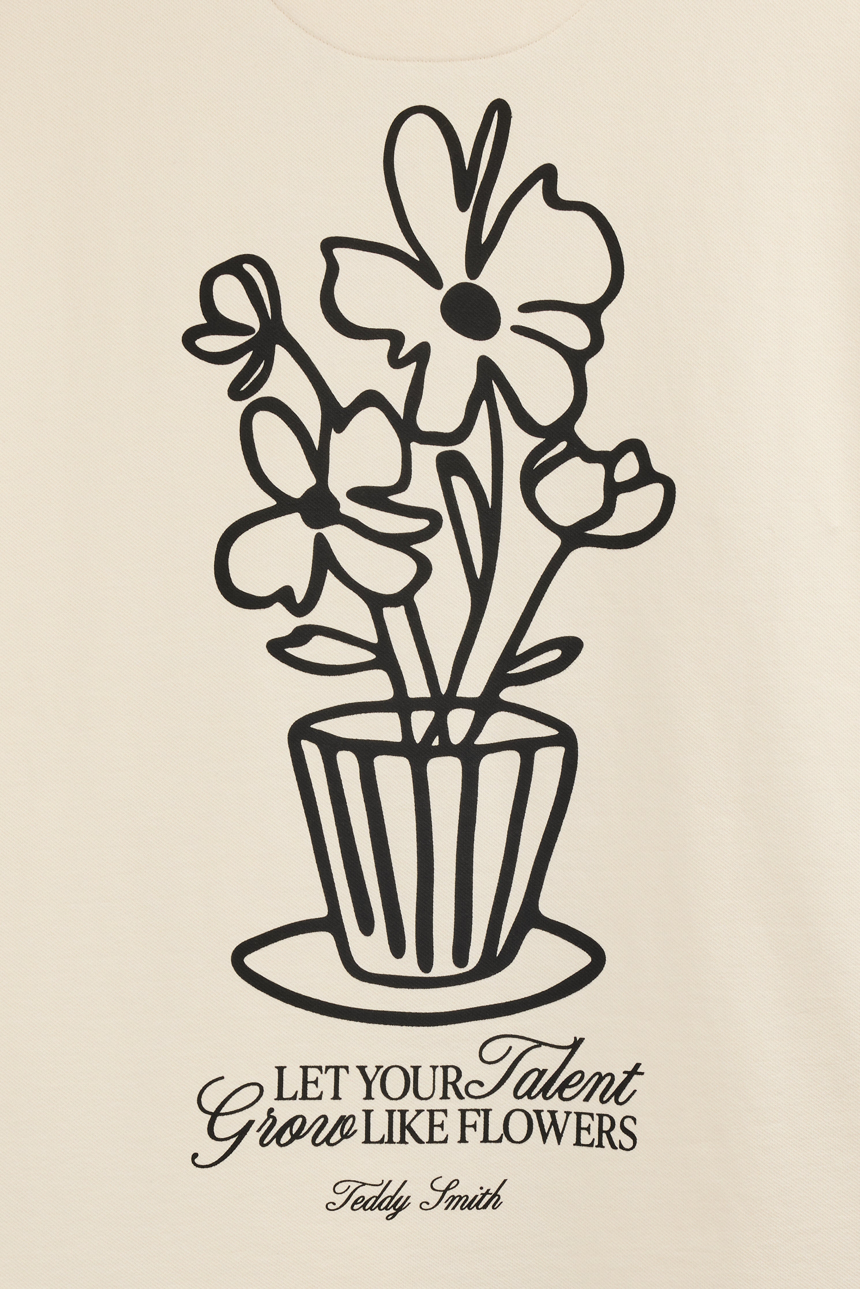 Teddy Smith T-Flowers MC t-shirt ample naturel homme