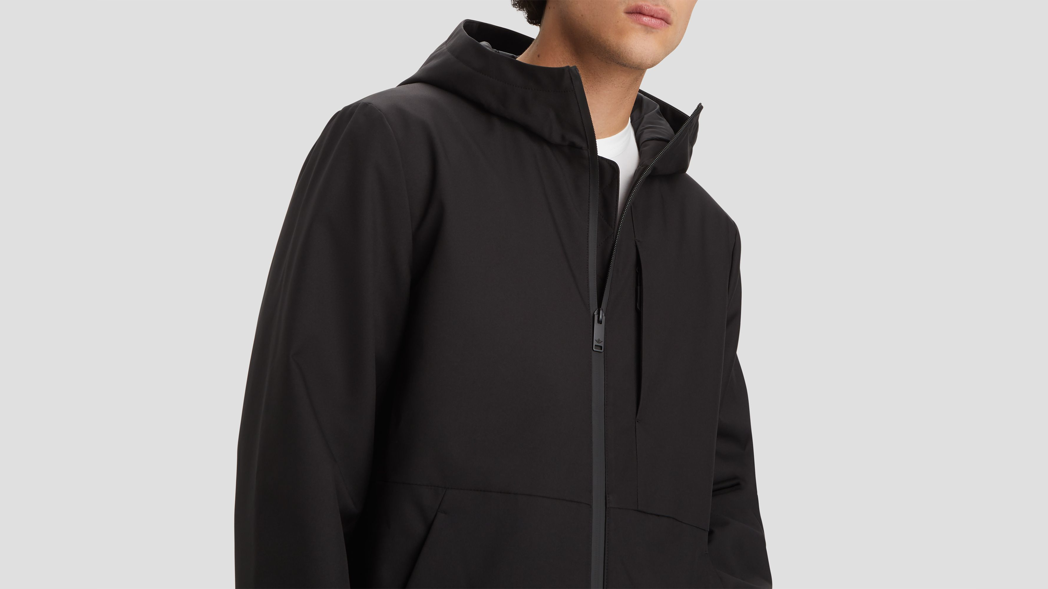 Dockers Softshell Modern veste noire à capuche