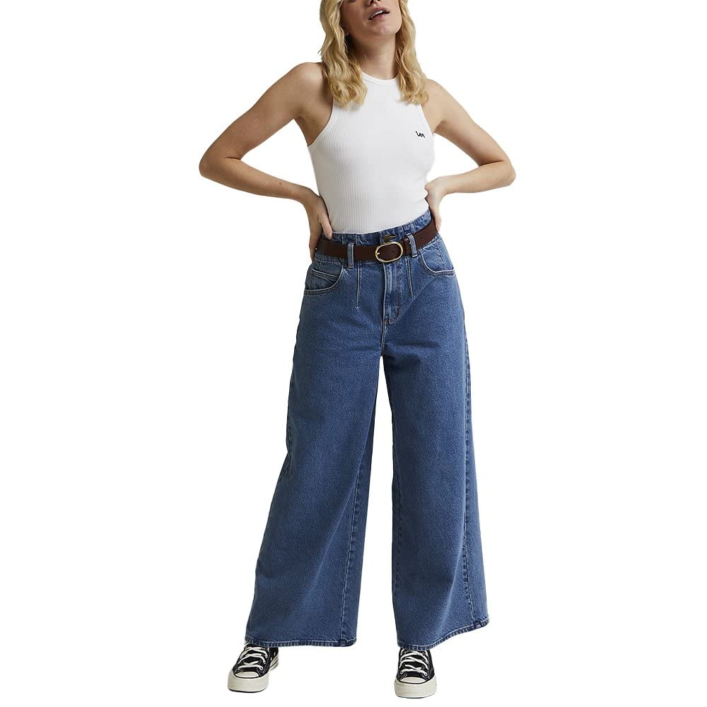 Lee Pleated Straight Leg jean femme taille haute Tencel