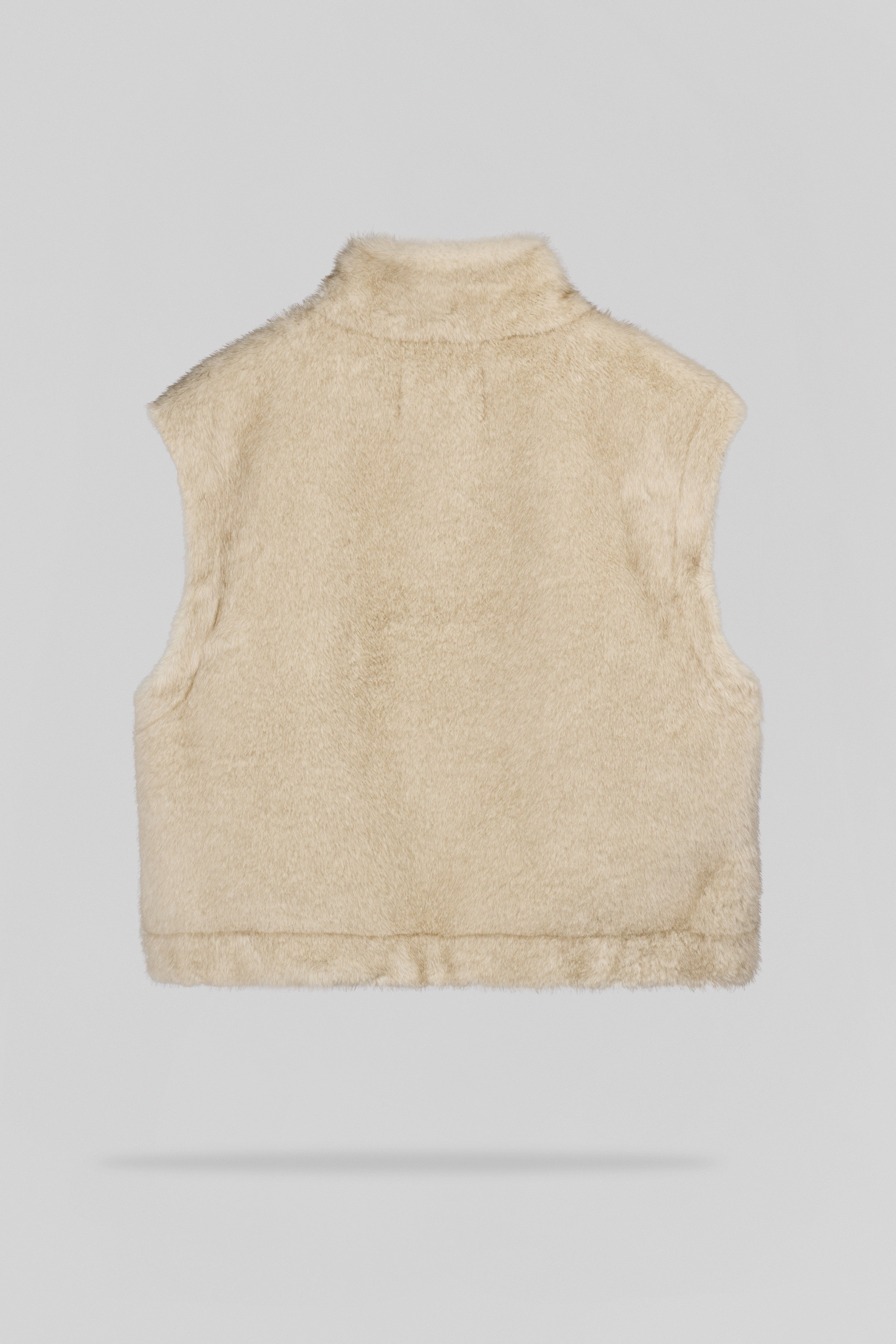 Teddy Smith G-Lou gilet fausse fourrure beige femme