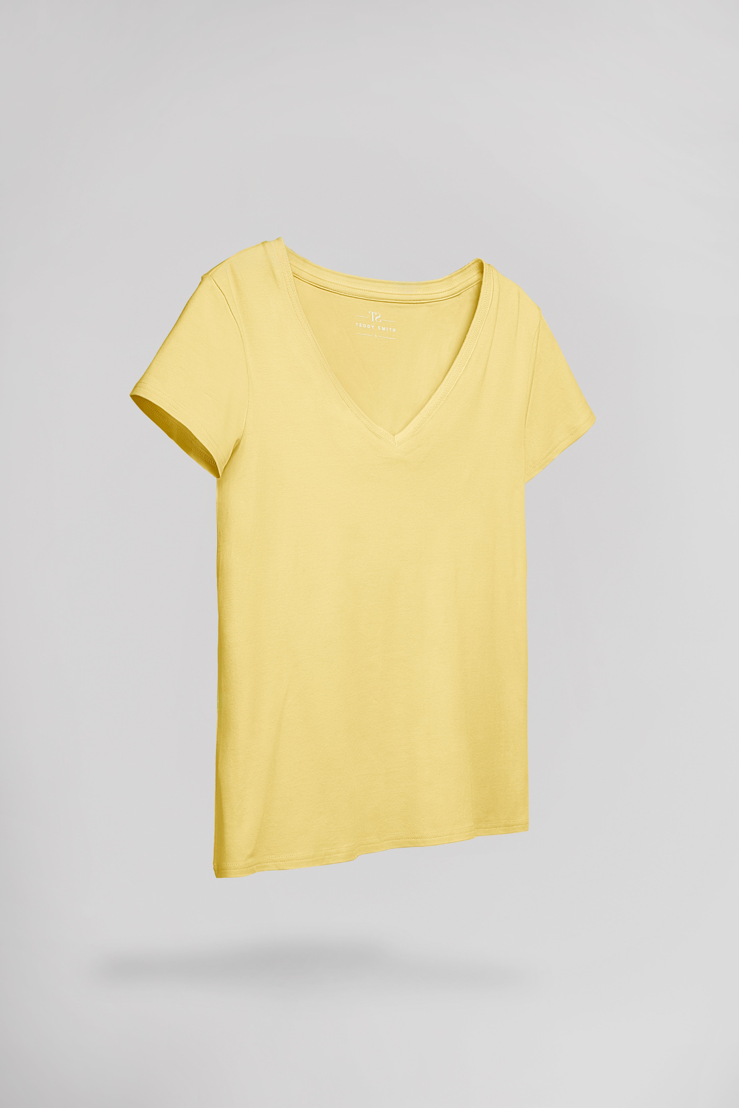 Teddy Smith T-Mia MC t-shirt jaune citron modal