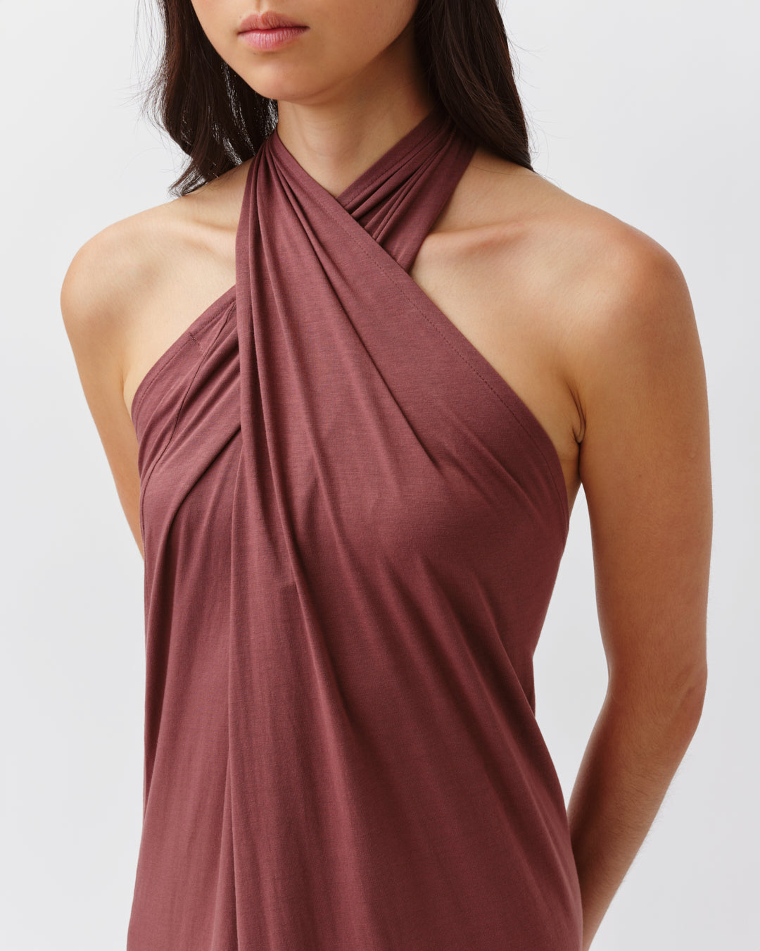 DIEGA Renovo robe longue cannelle col américain