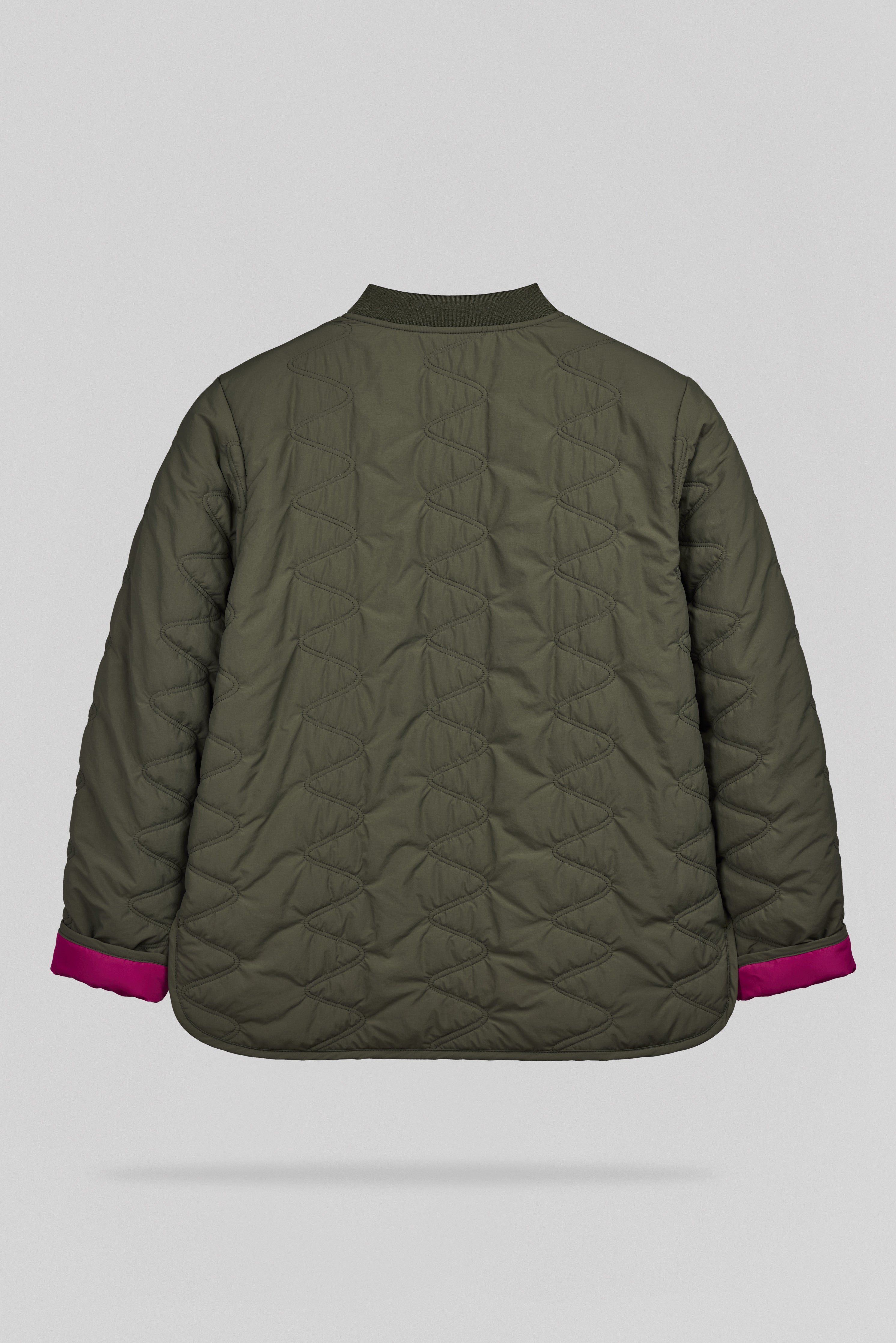 Teddy Smith B-Ezra blouson matelasse dusty kaki fuchsia