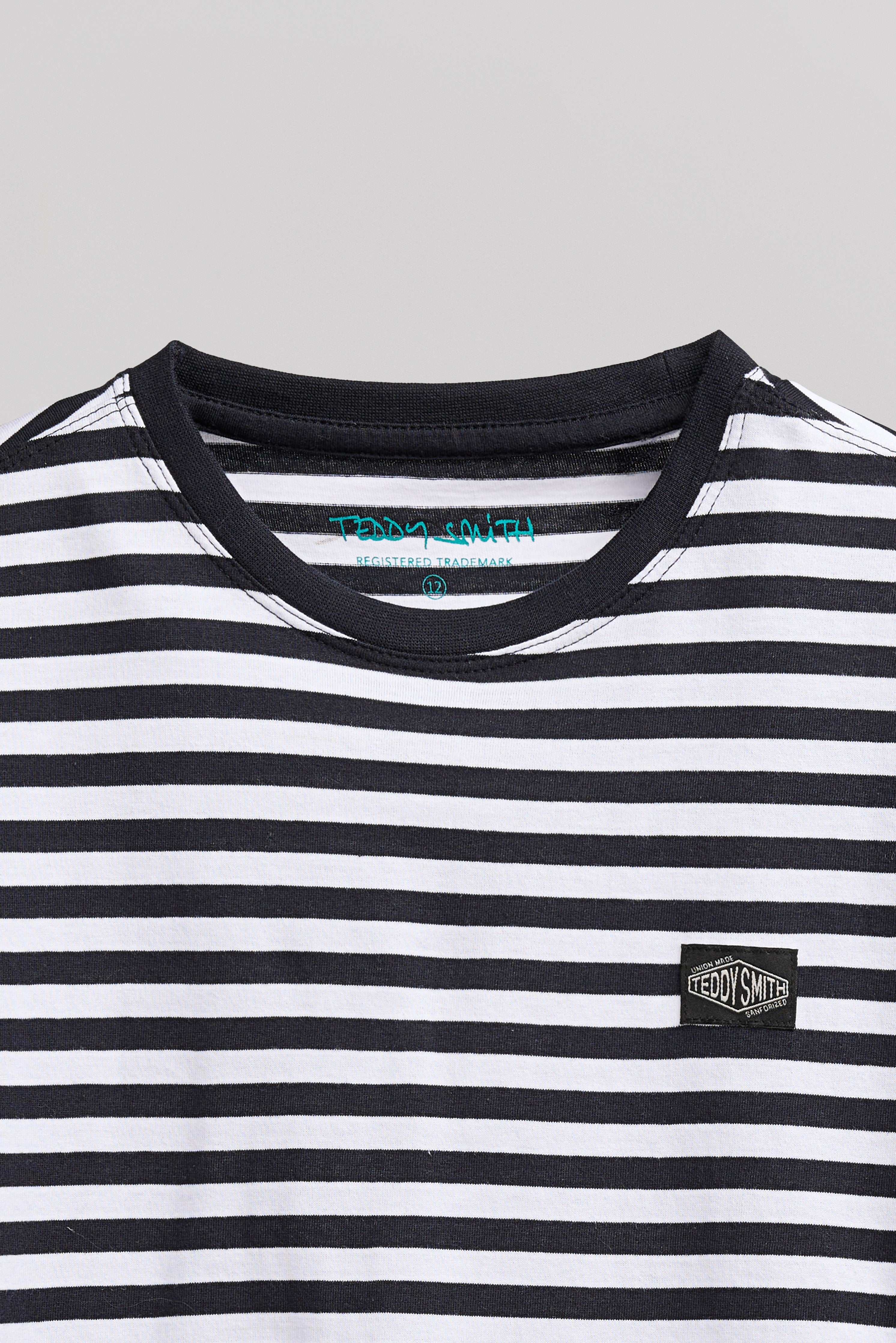 TEDDY SMITH T-STRY MC JR t-shirt rayé bleu marine garçon