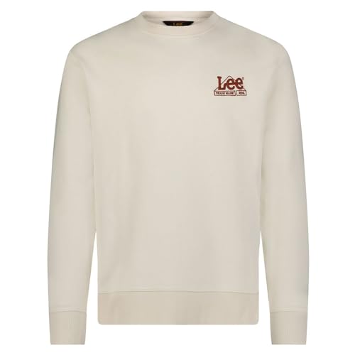 Lee Seasonal Crew sweat homme écru coupe regular