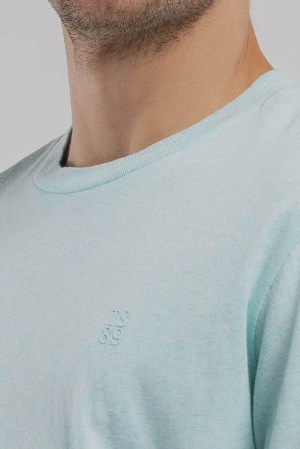 Teddy Smith T-Narvik MC t-shirt chiné bleach menthol