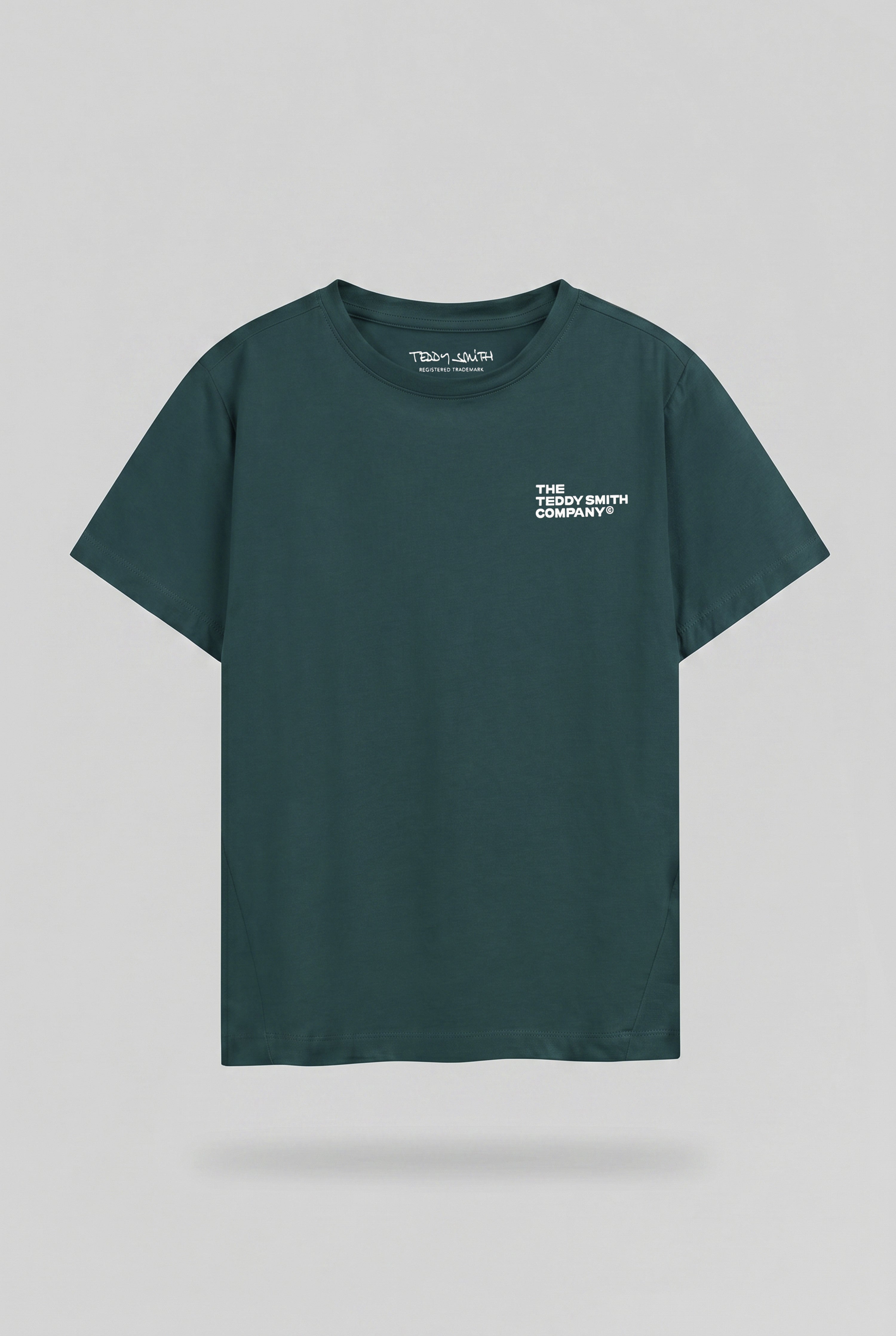 Teddy Smith T-COMPANY MC JR t-shirt garçon vert pin ajusté
