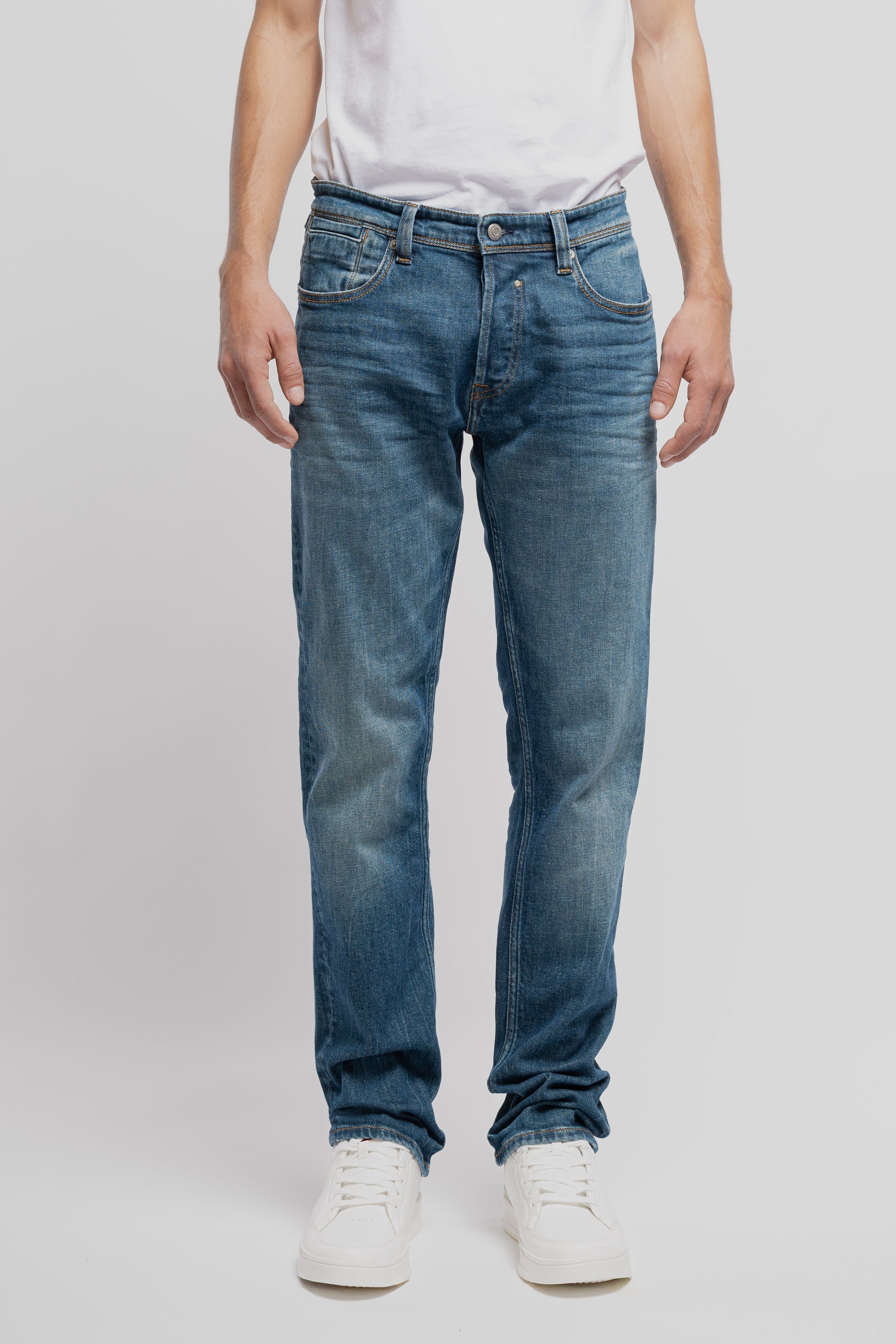 Teddy Smith Reg L32 jean droit gris bleu délavé L32