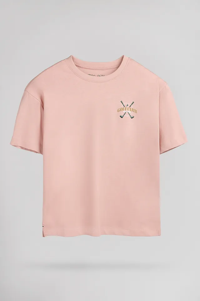 Teddy Smith T-Damien MC JR t-shirt rose pastel garçon