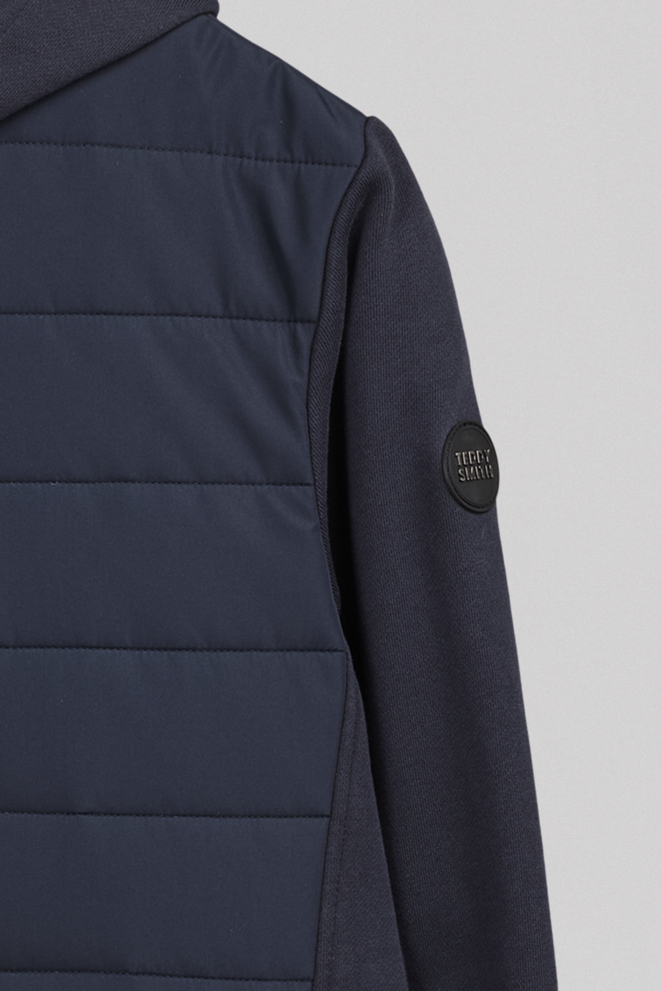 Teddy Smith G-Leon Zip gilet capuche bleu marine matelassé
