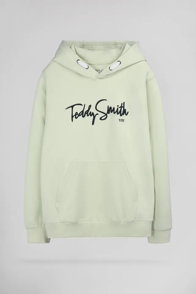 Teddy Smith S-Evry Hoody JR sweat capuche vert nacre garcon