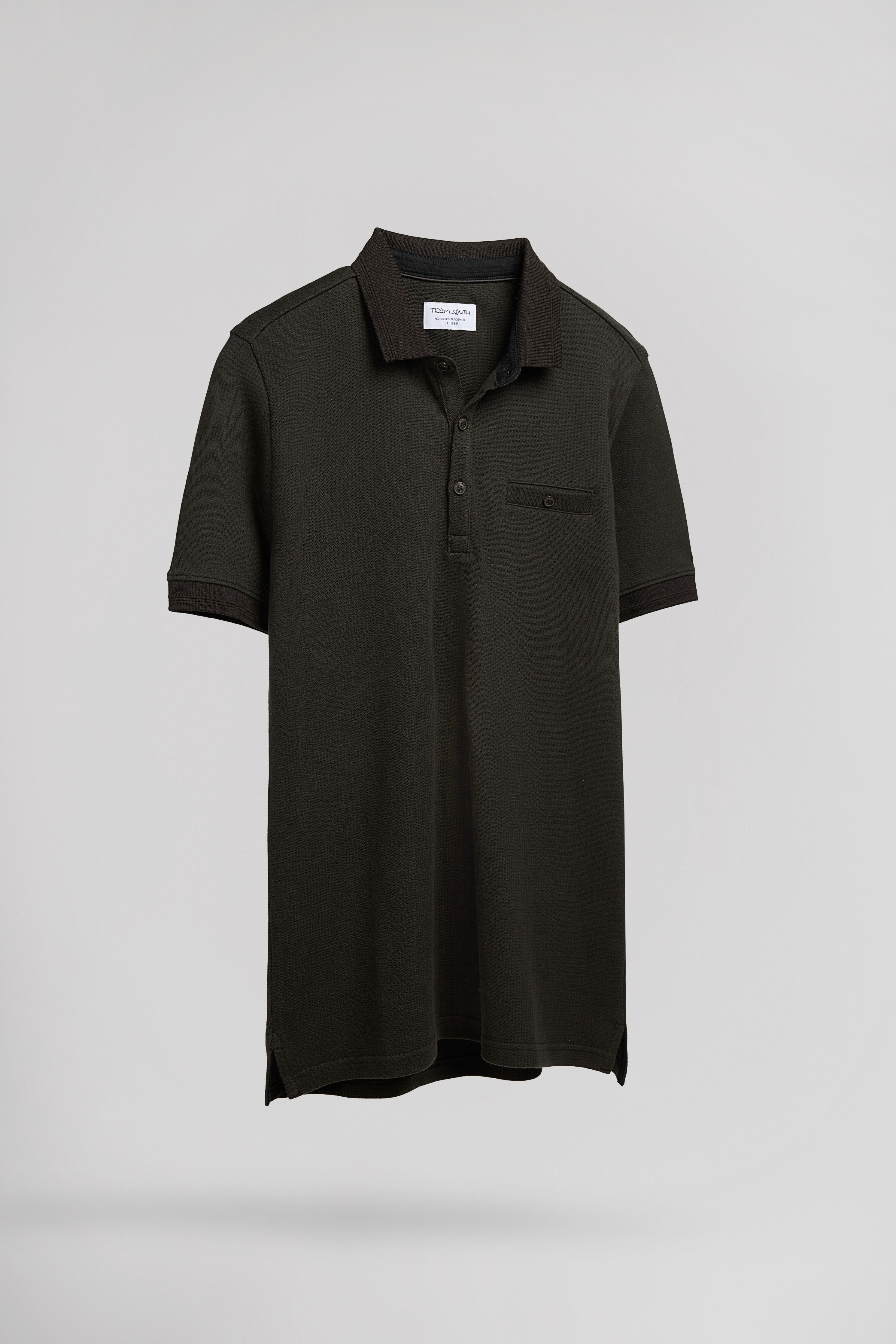 Teddy Smith P-Wesley MC polo kaki foncé coton