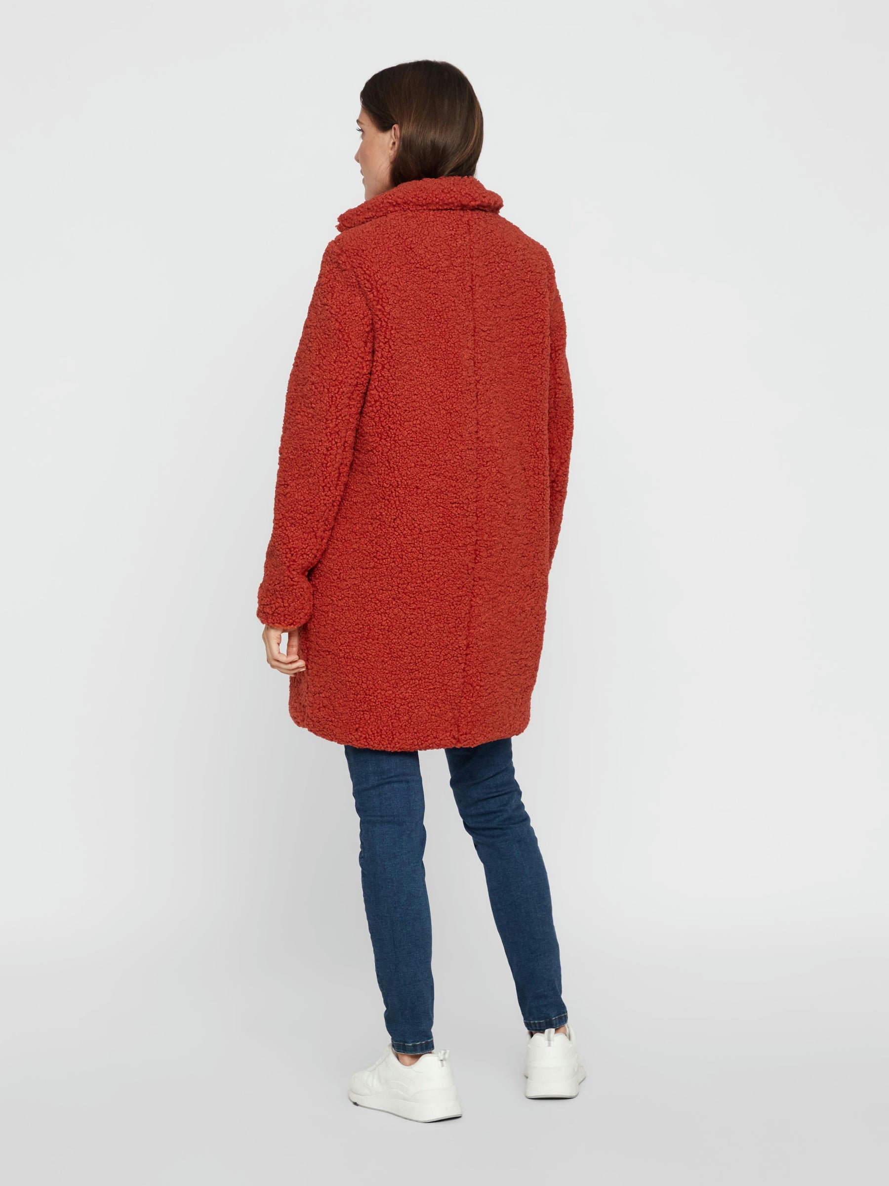 Noisy May manteau teddy boutons doublé 77 cm