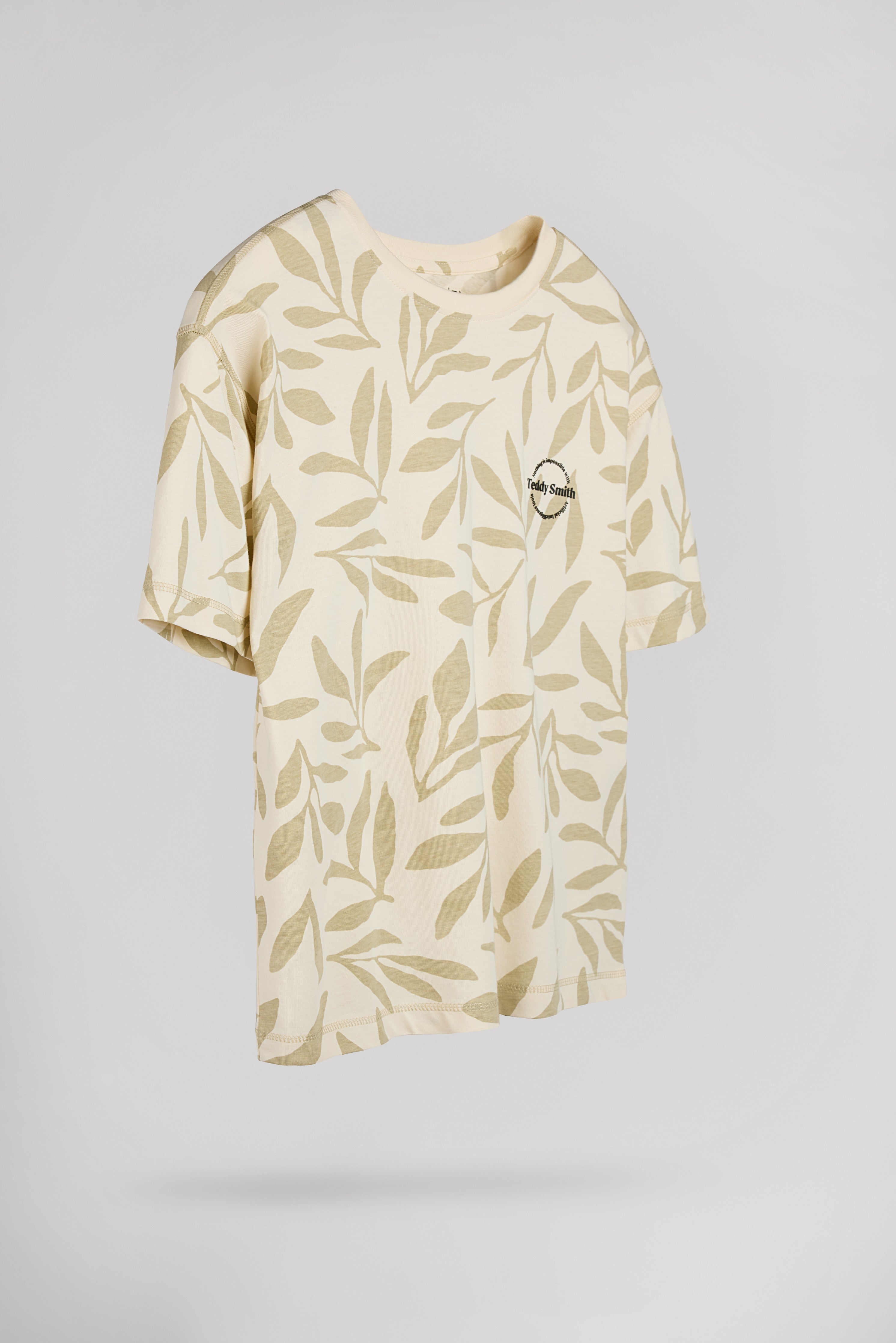 Teddy Smith T-Aresk MC JR t-shirt garçon floral crème