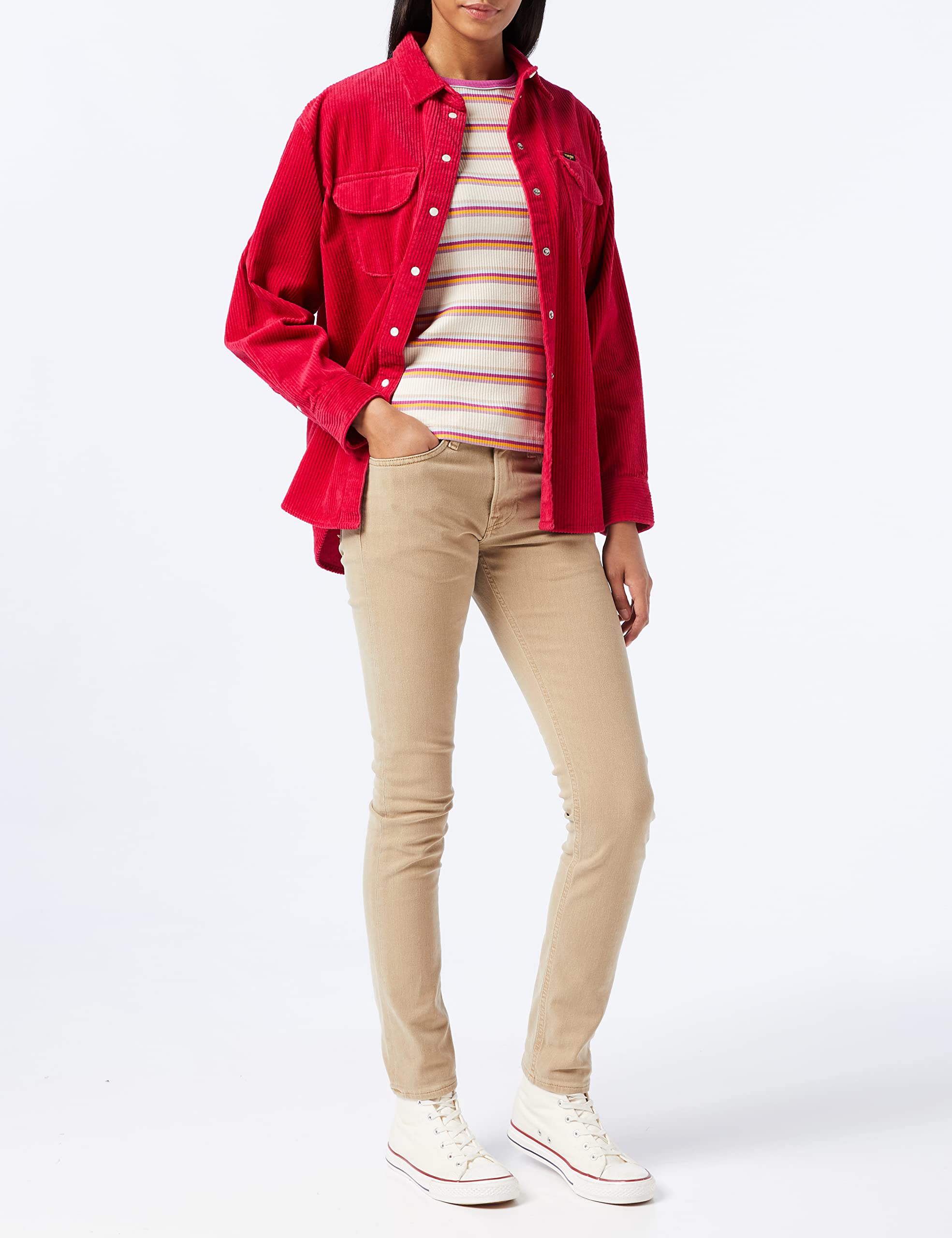 Lee Stripe Tee t-shirt femme rayures thé doré