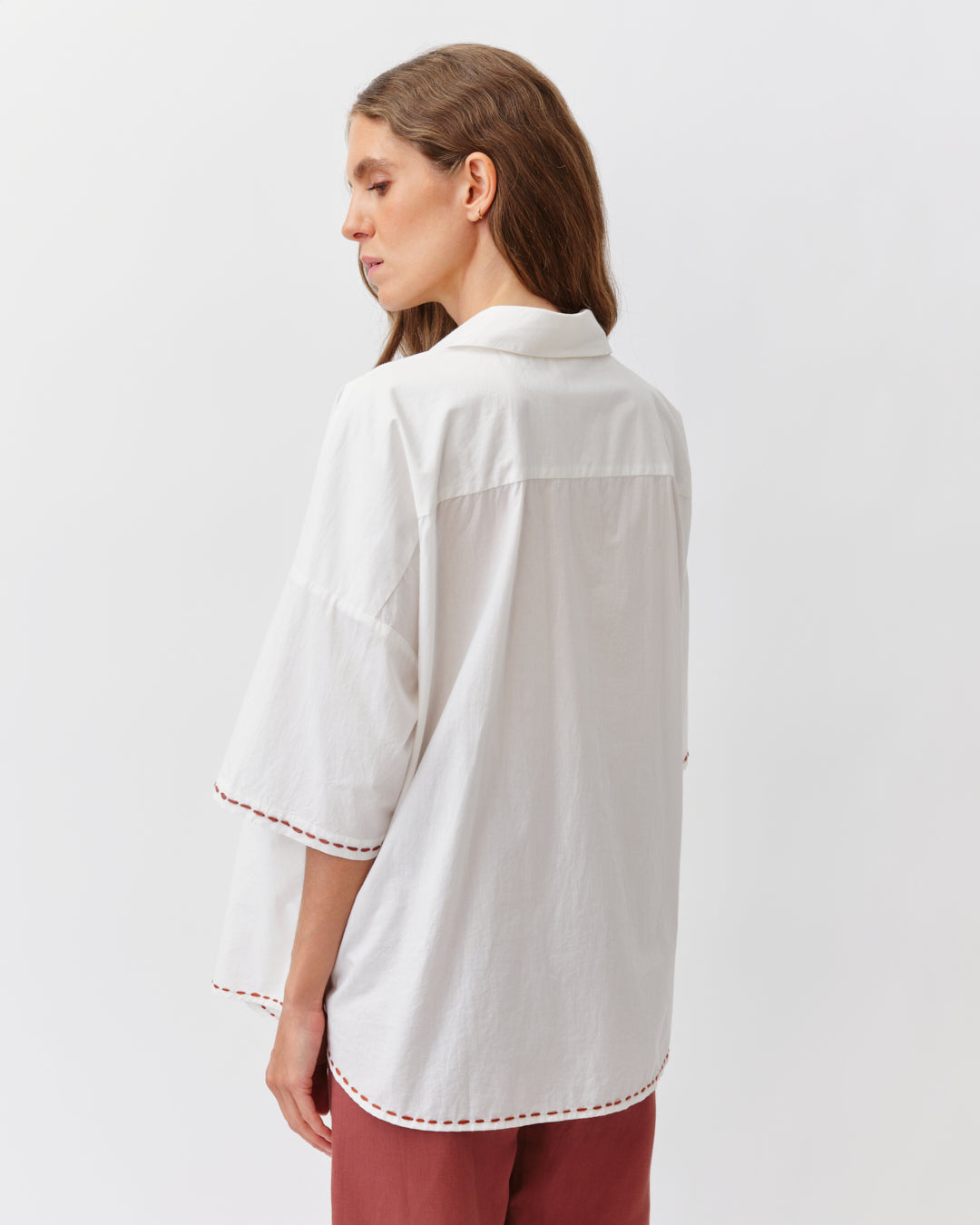 DIEGA CLARAO chemise rouge blanc floral