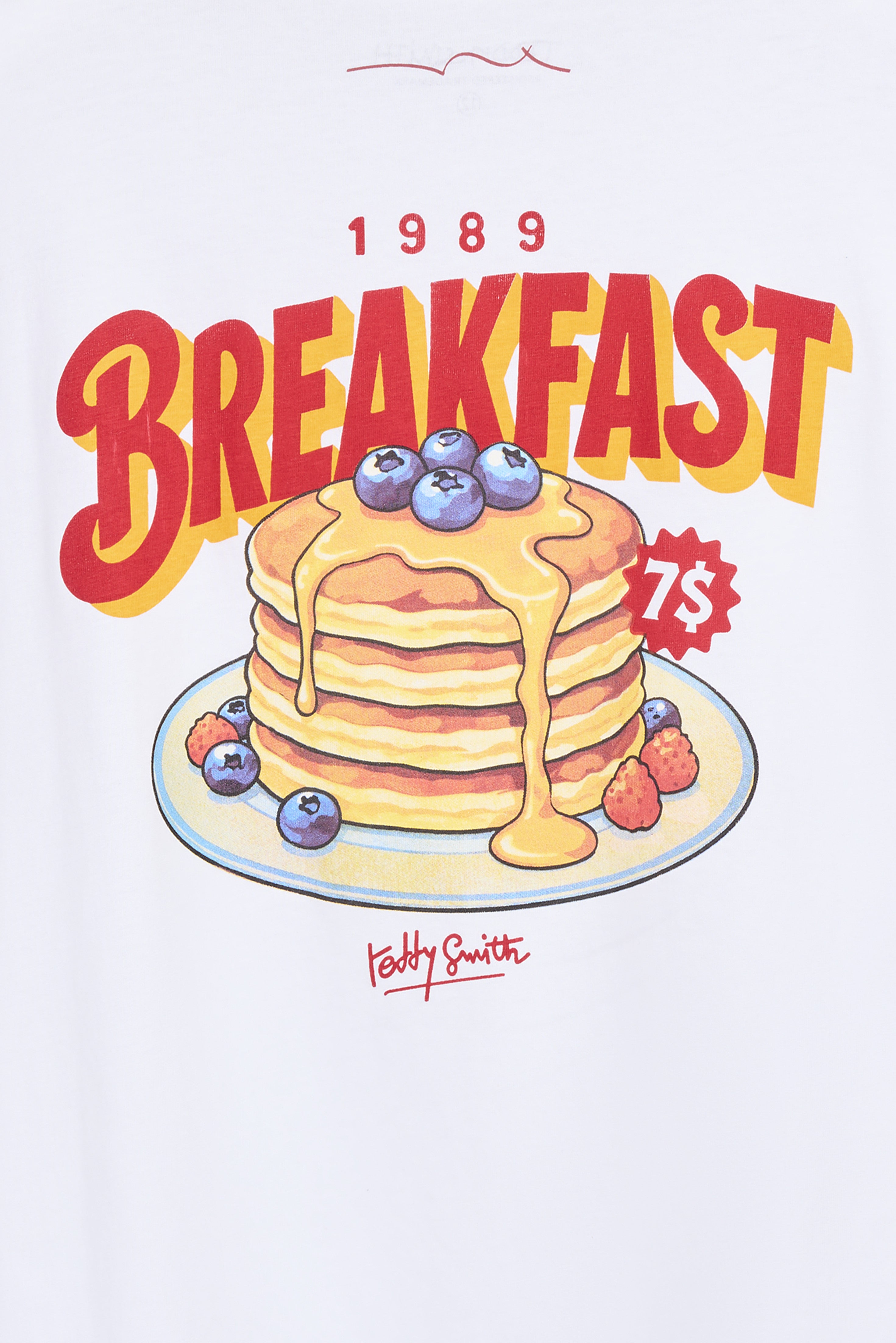Teddy Smith T-Breakfast t-shirt garçon blanc