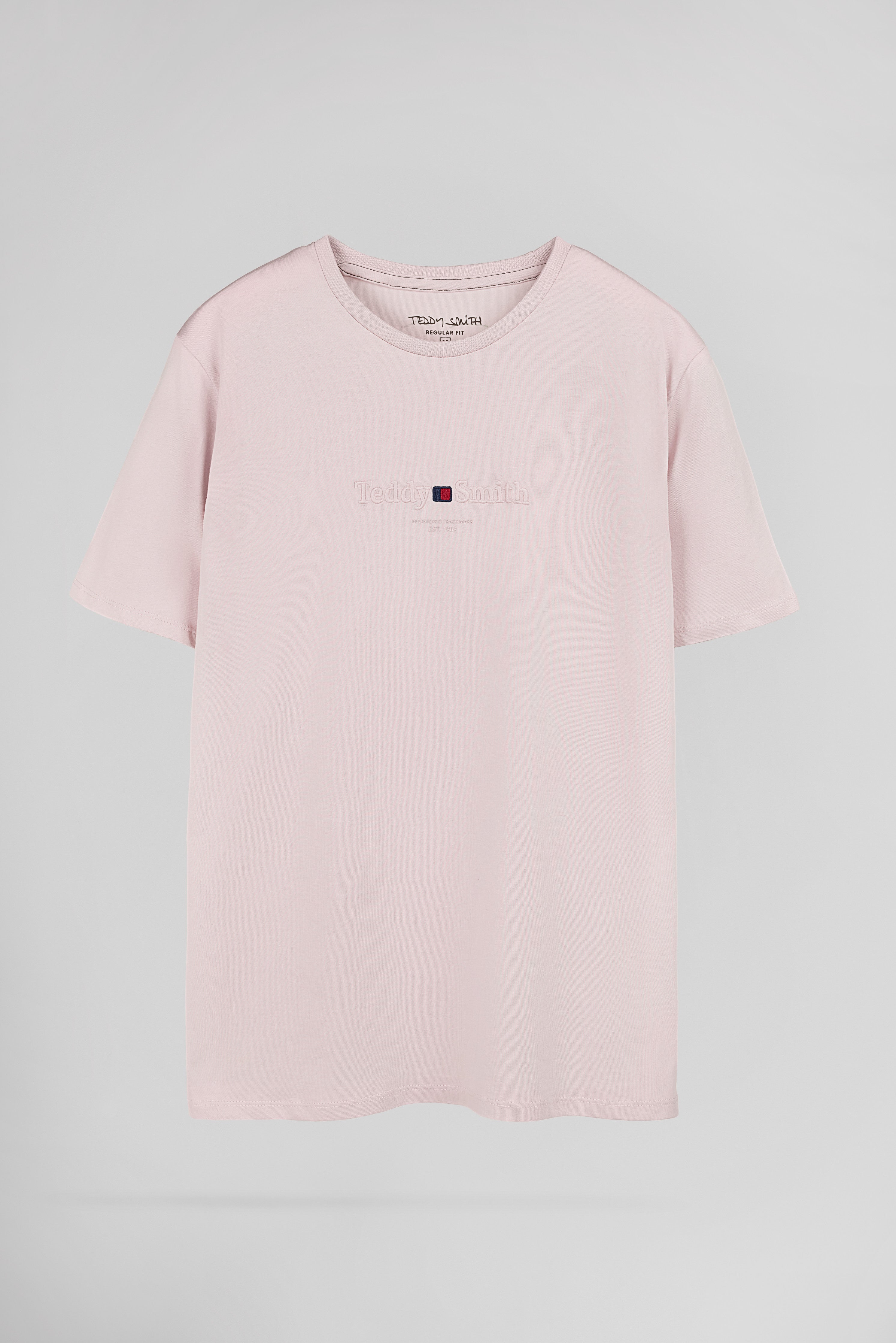 Teddy Smith T-Jim t-shirt homme rose quartz coton