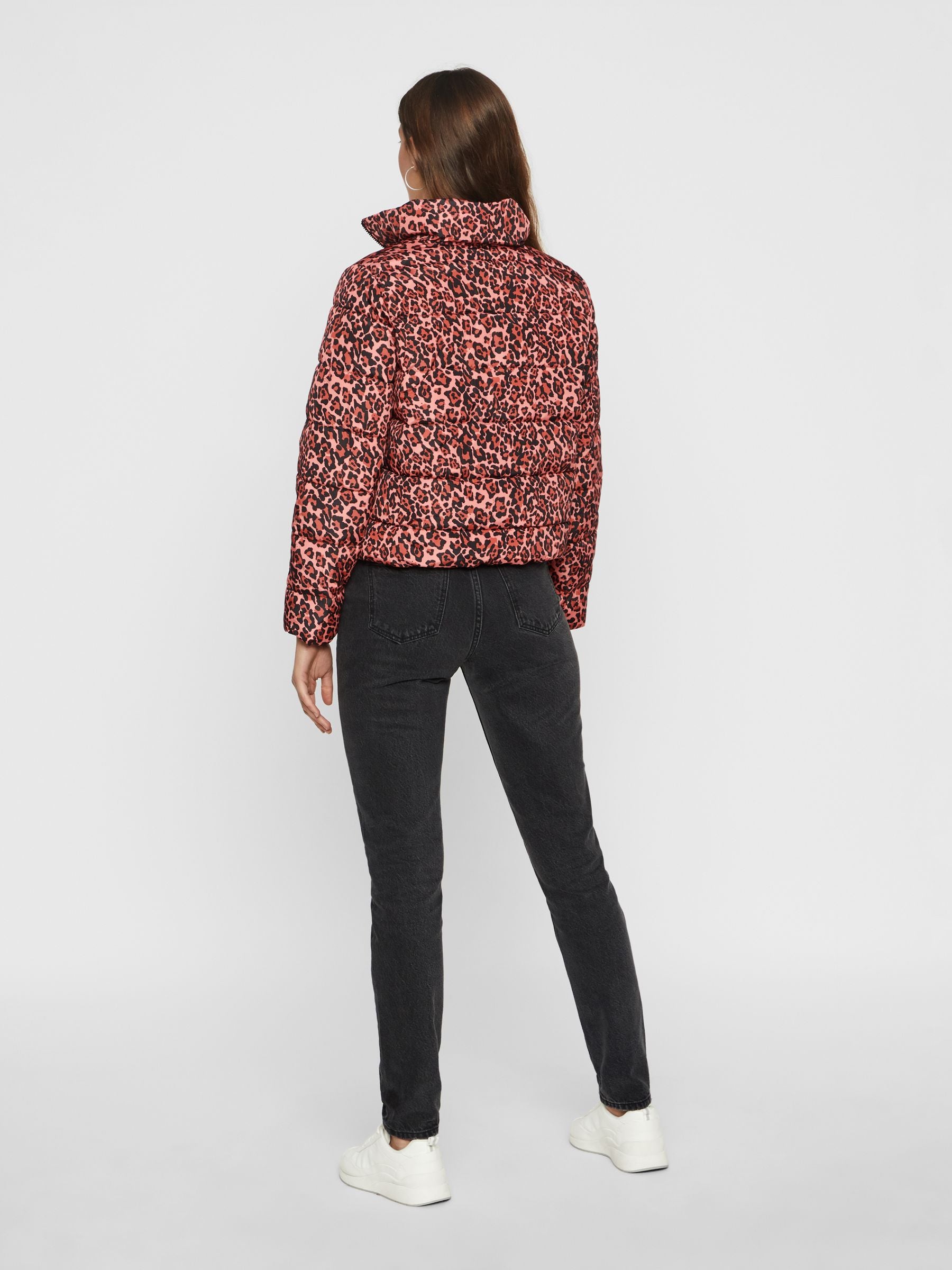 Noisy May veste matelassée imprimé zip coupe ample