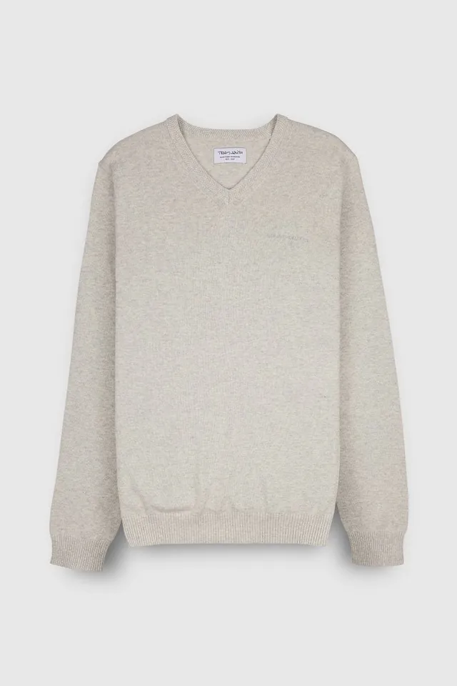 Teddy Smith Pulser 3 pull homme blanc ivoire ajusté