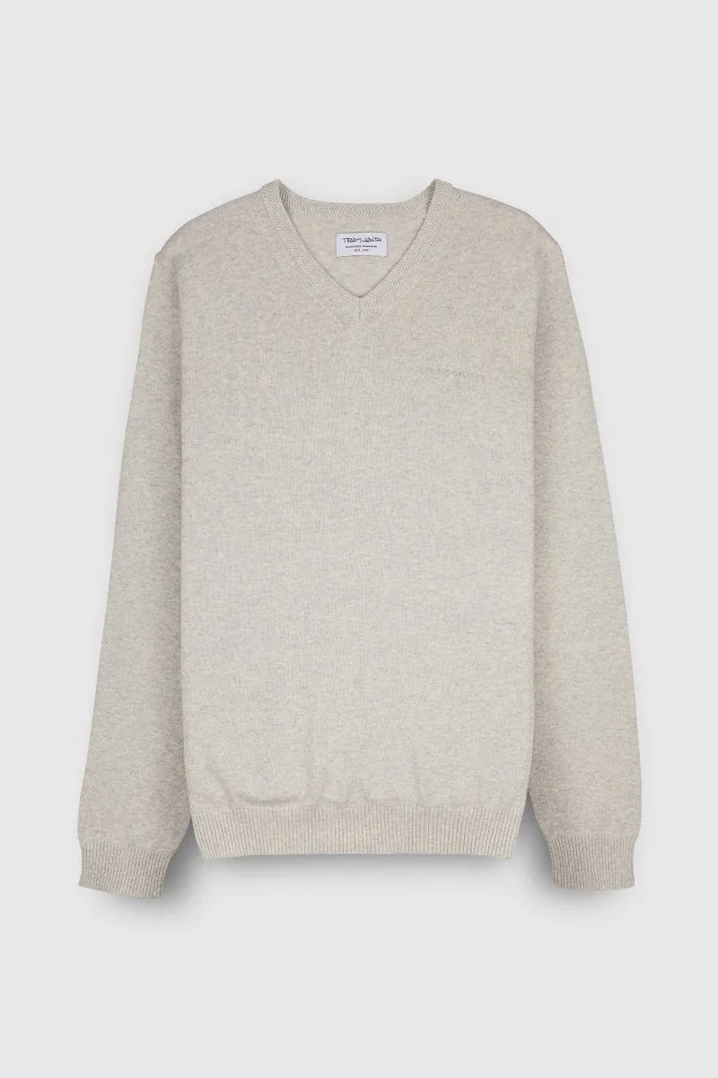 Teddy Smith Pulser 3 pull homme blanc ivoire ajusté