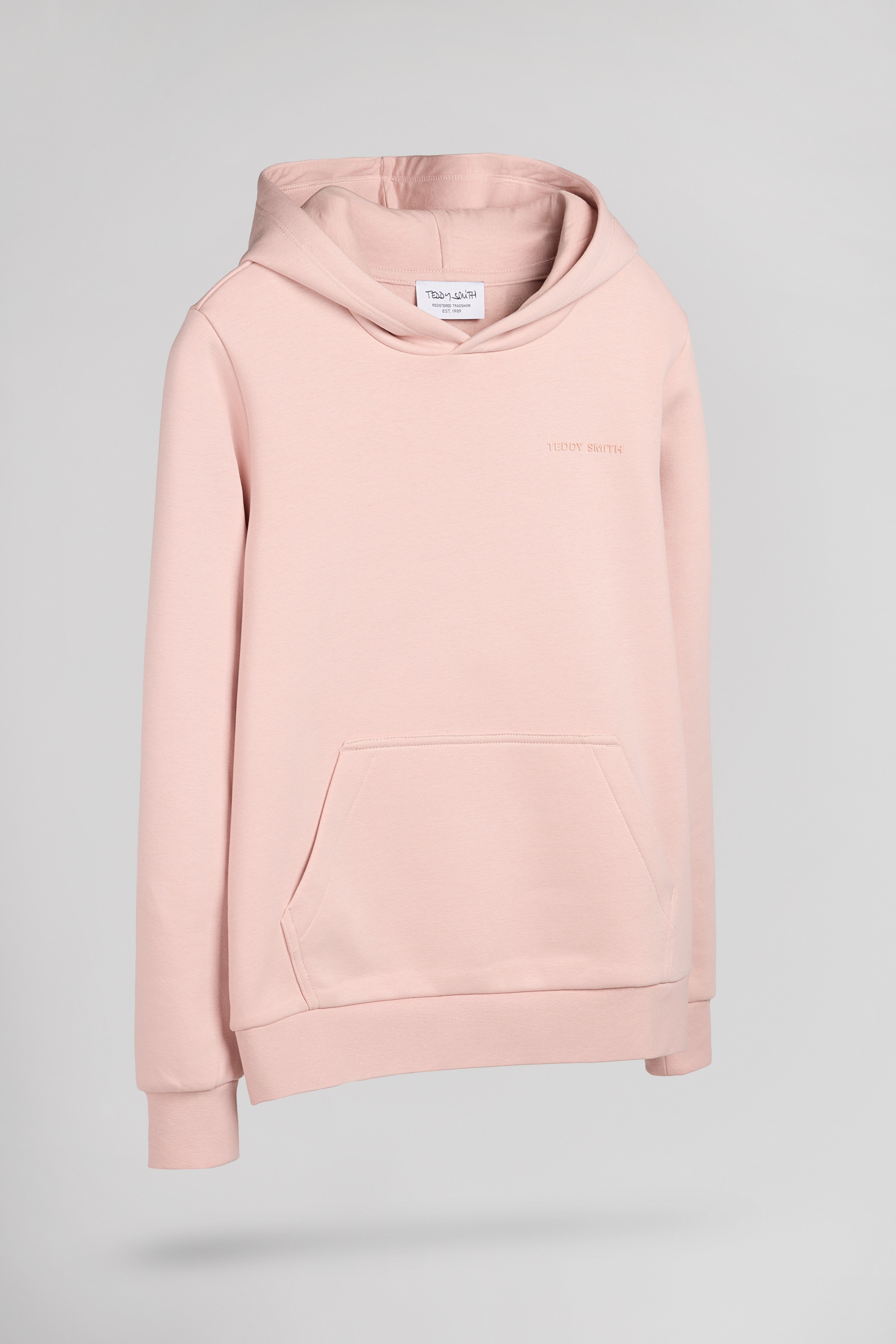 Teddy Smith S-Nark hoodie rose pastel enfant coton
