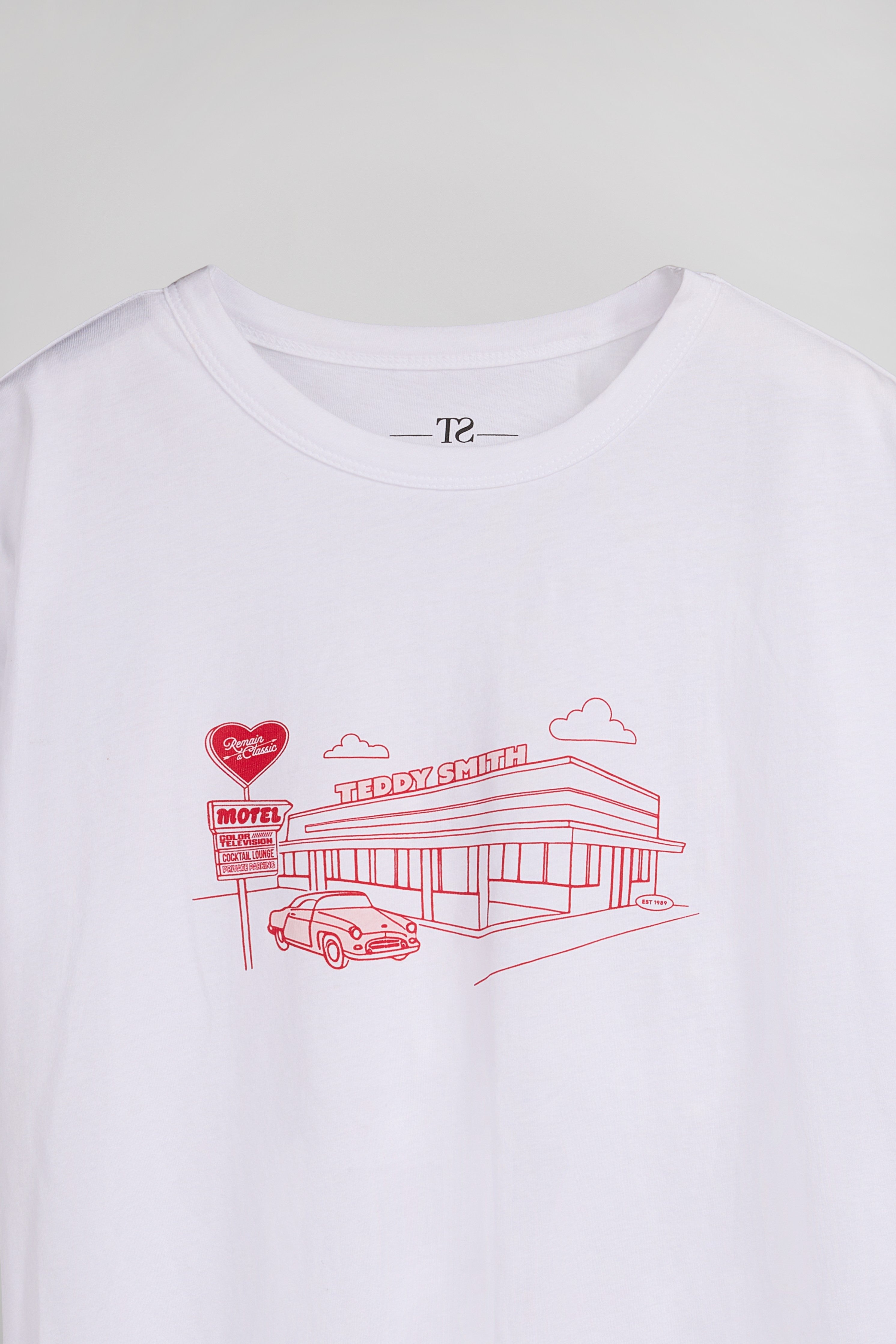 Teddy Smith T-Ley MC T-shirt oversize blanc coton femme