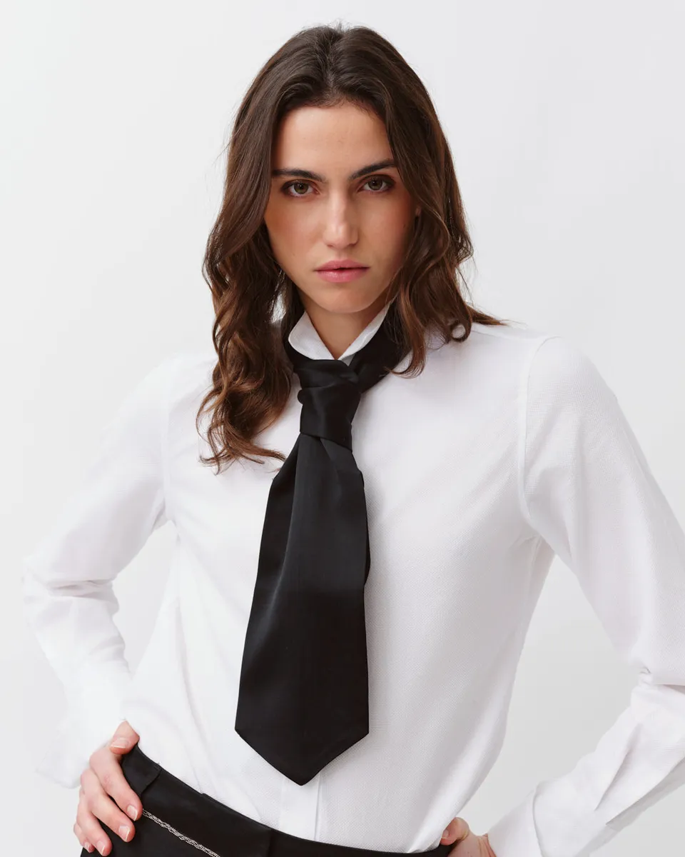 DIEGA CRAVAO cravate noire TU femme tailoring