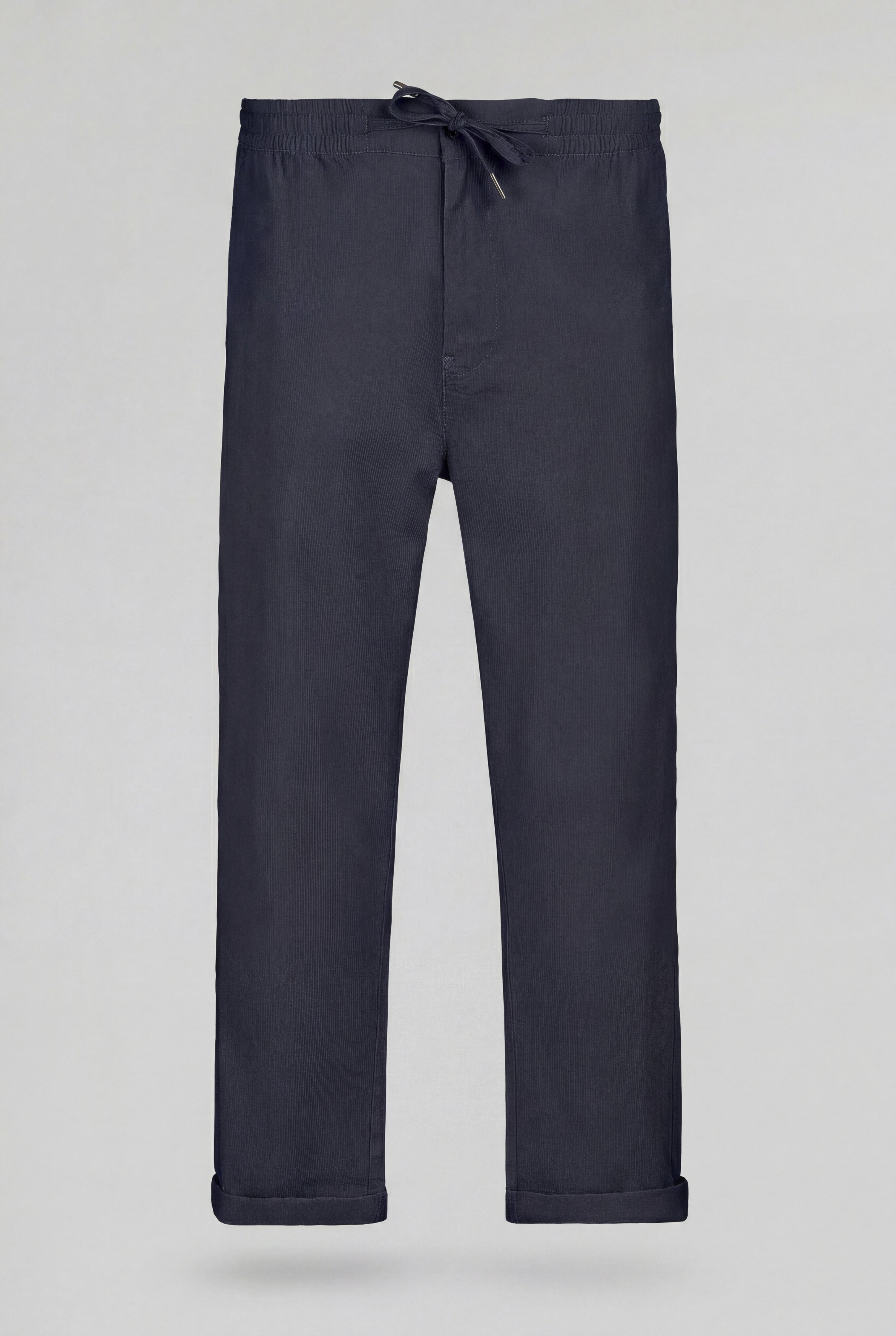 Teddy Smith Pywan 17 pantalon slim bleu marine seersucker
