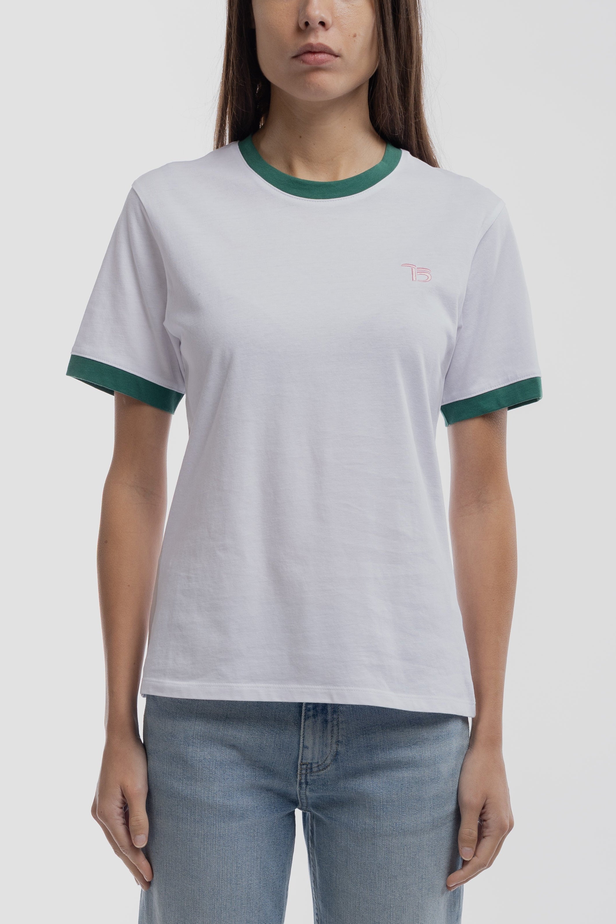 Teddy Smith T-Rin t-shirt femme blanc col contrasté