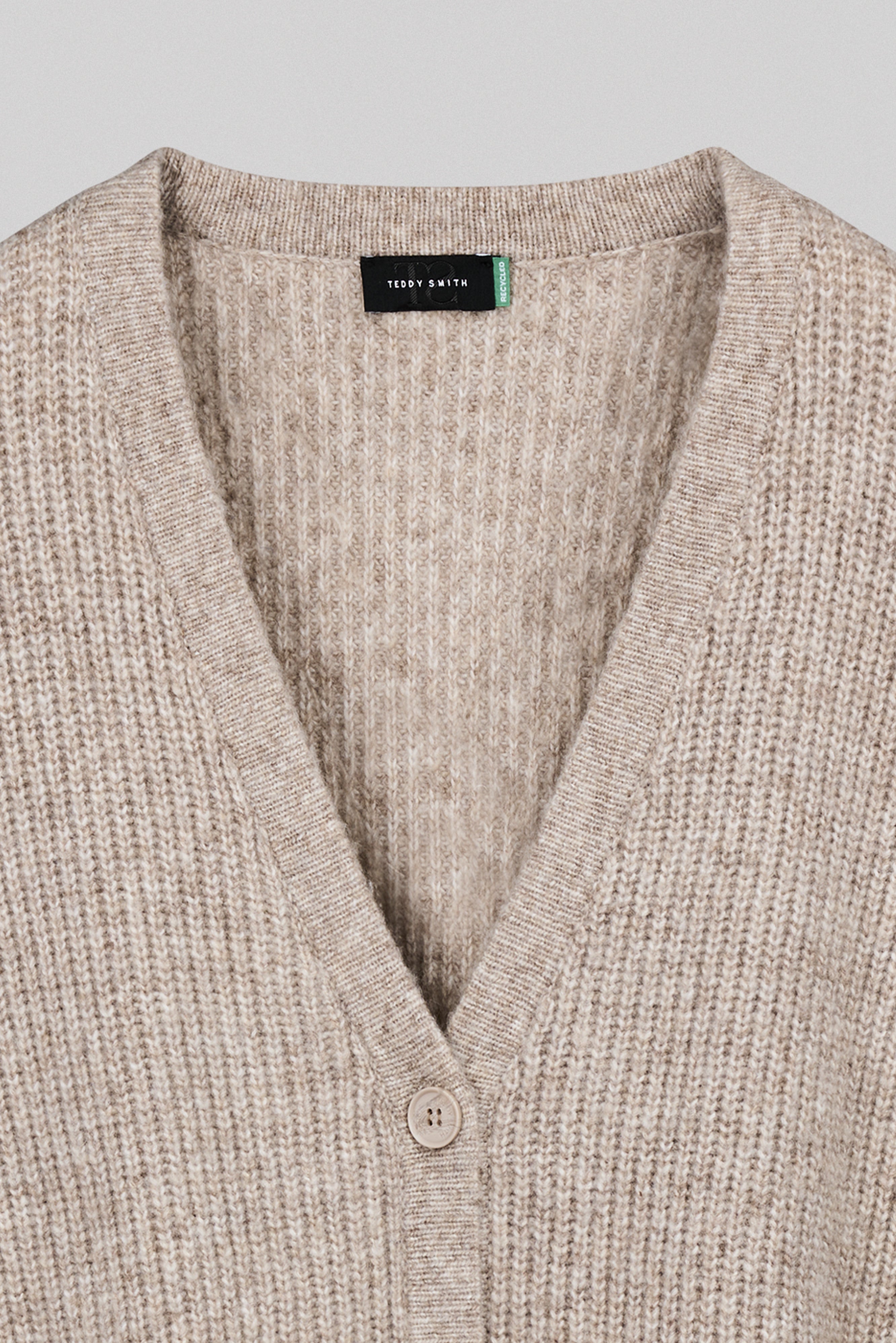 Teddy Smith G-Ava gilet oversize chocolat chiné