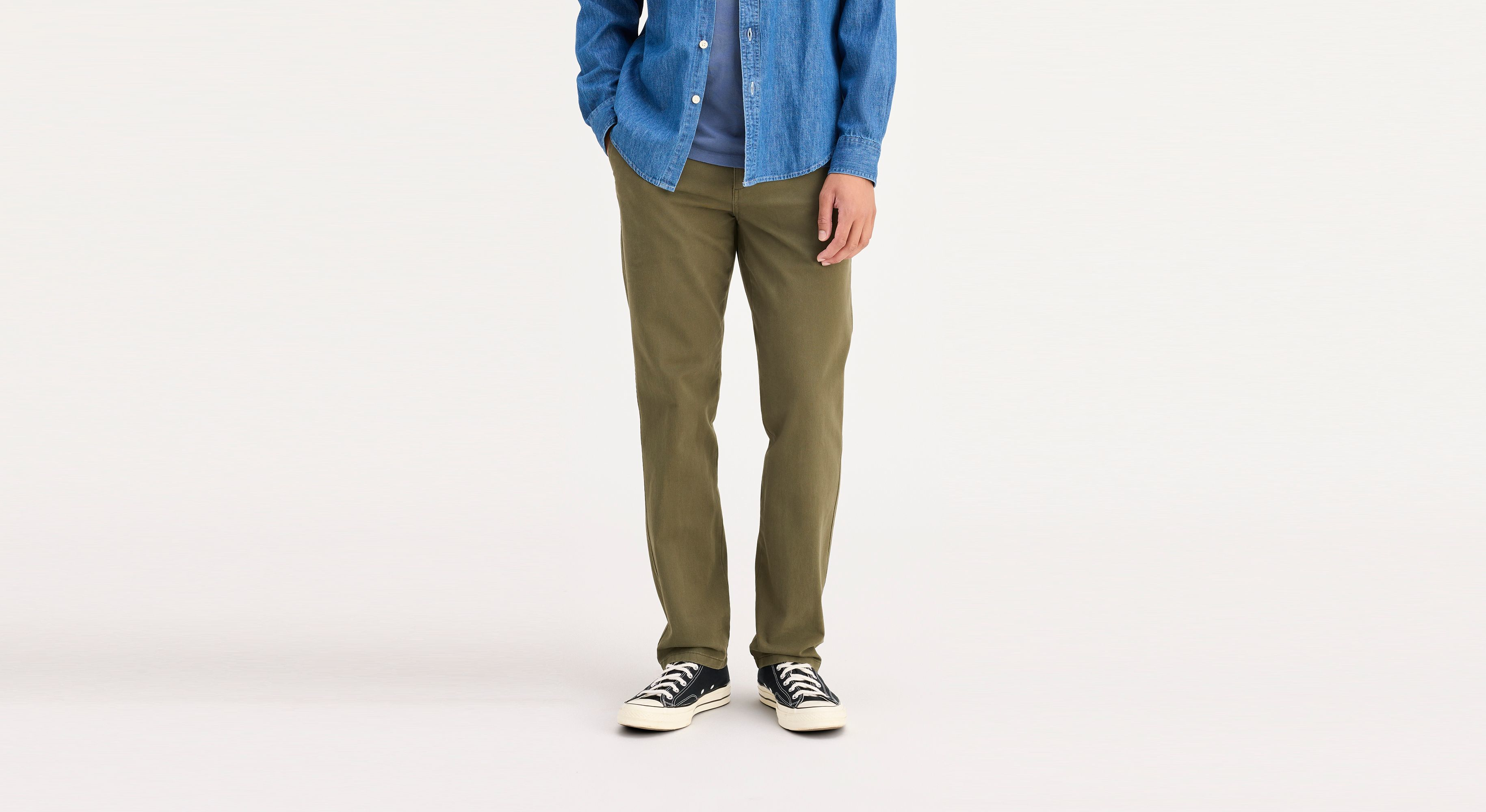 Dockers Ultimate Slim Fit chino vert olive stretch