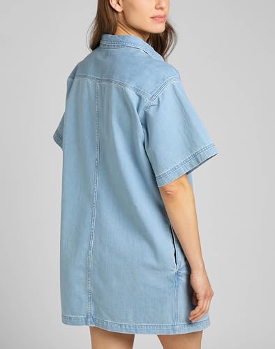Lee Easy robe denim femme M bleu clair boutonnée