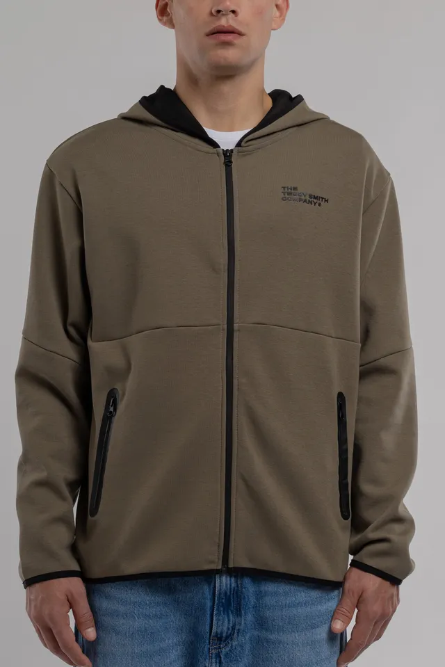 Teddy Smith Giclass Nilo HZ sweat zippé Dusty Kaki taille S