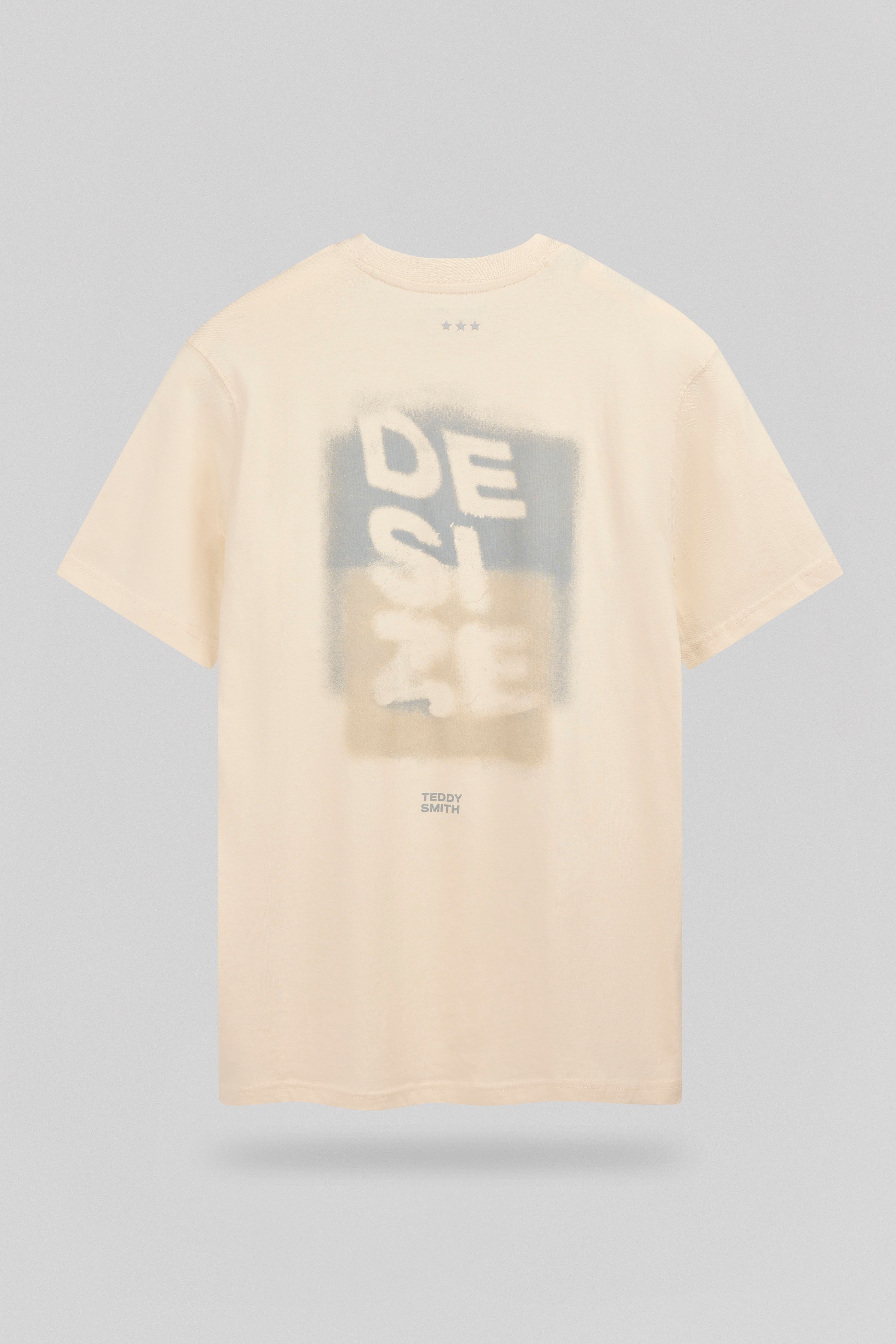 Teddy Smith T-Wall MC t-shirt homme cream ample coton