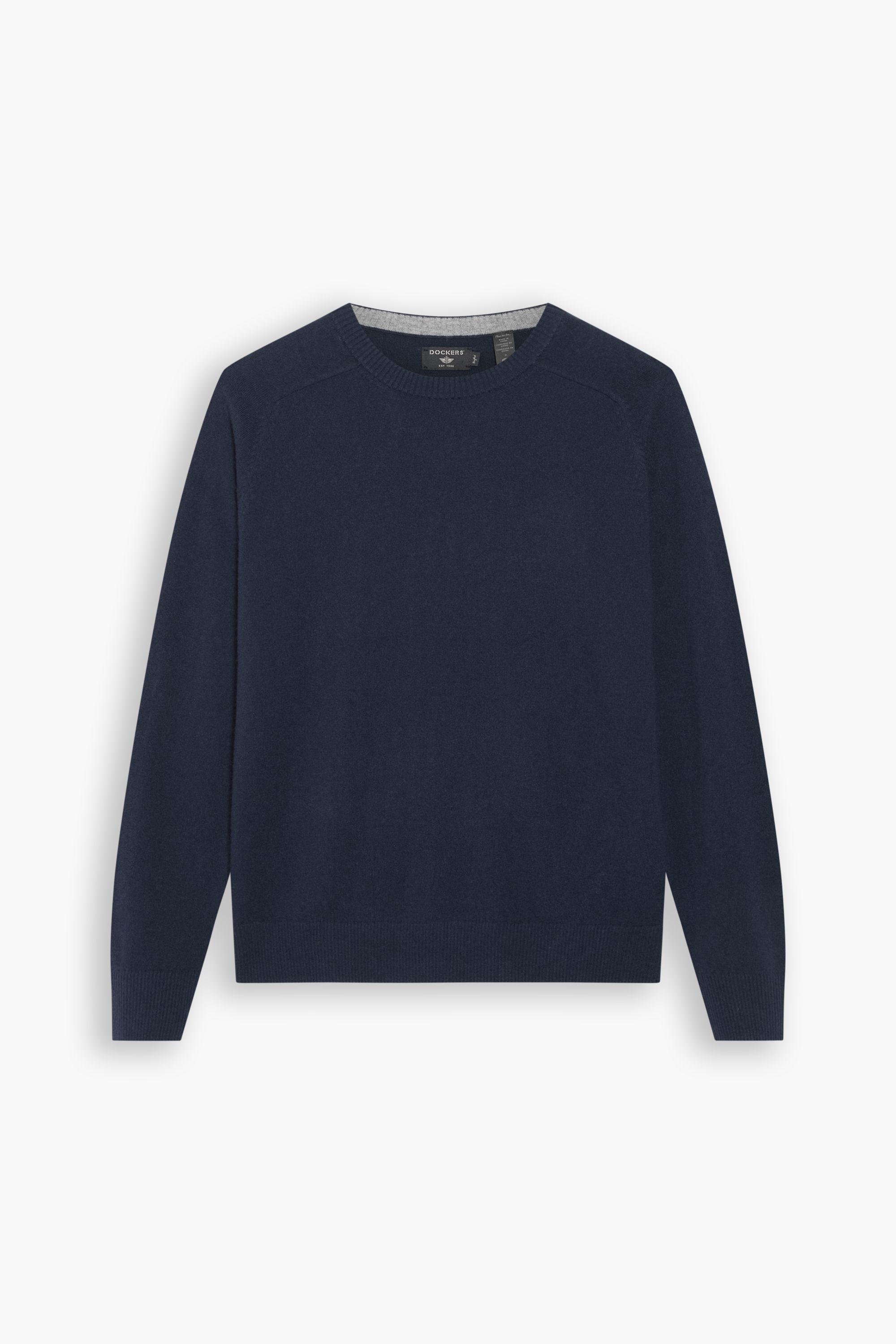 Dockers Crafted Cashmere Pull Homme Bleu Col Rond