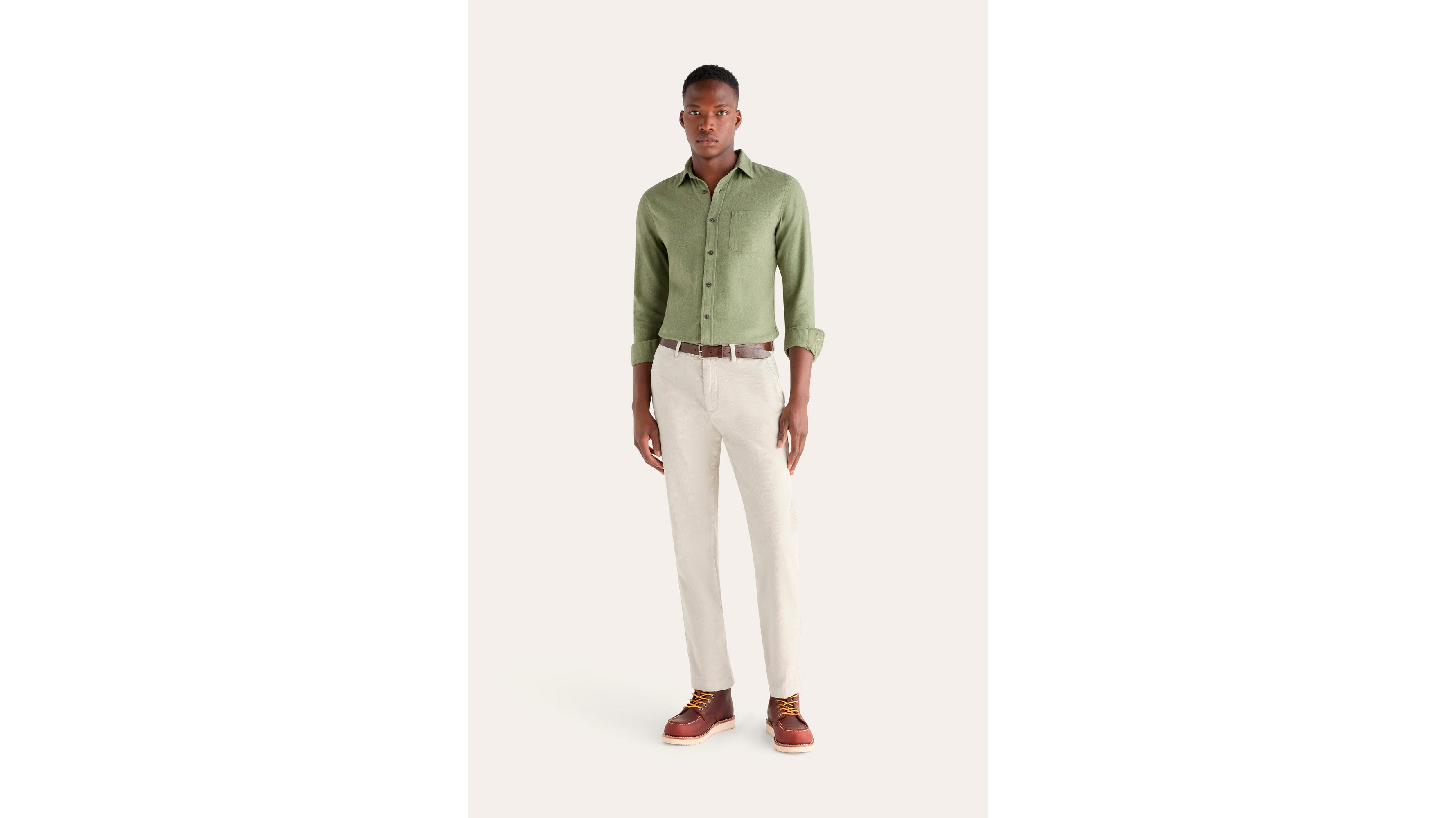 Dockers Icon Slim Fit chemise homme verte boutonnée